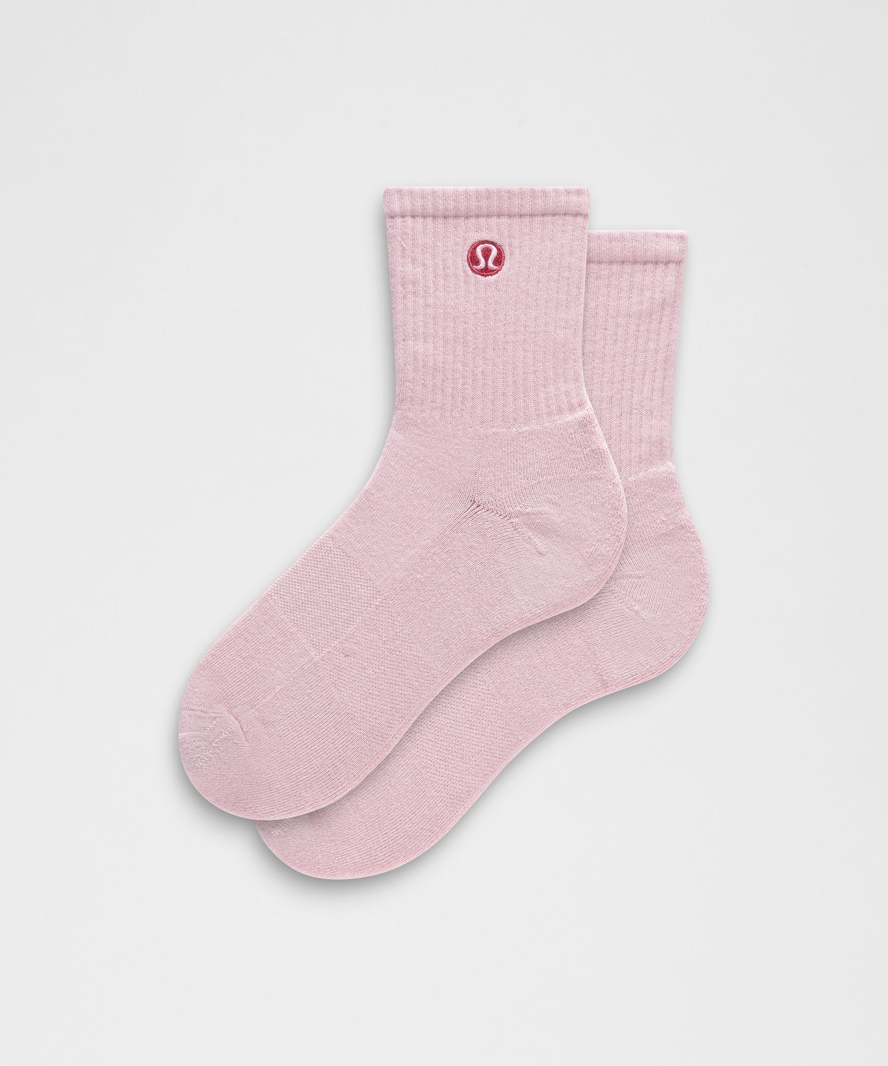 Unisex Daily Essential Quarter Socks - Pink