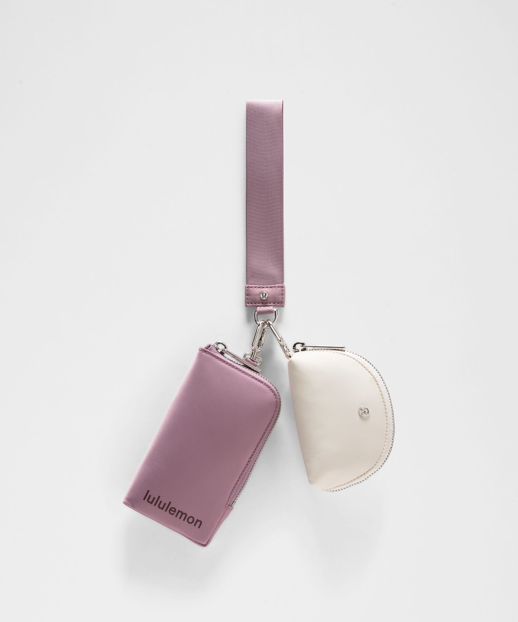 Dual Pouch Wristlet Wallet - Lavender Lux/Light Ivory/Goodnight Plum