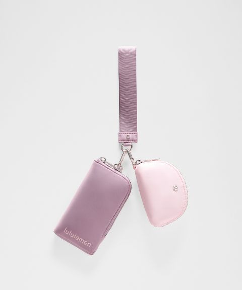 Кошелёк на запястье Lululemon Dual Pouch Wristlet, цвет: Лавандовый / Розовый жемчужный
