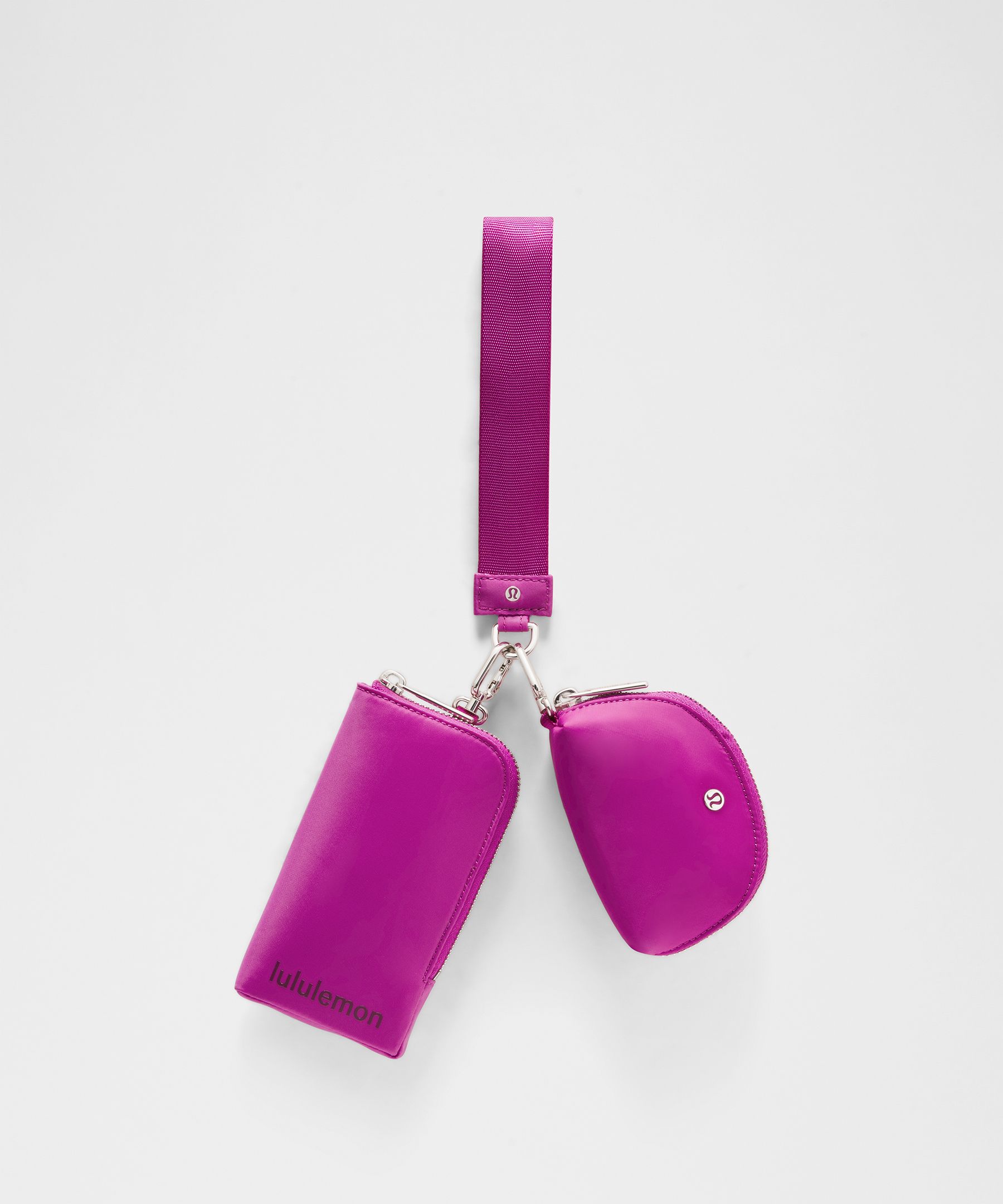 Dual Pouch Wristlet - Pink