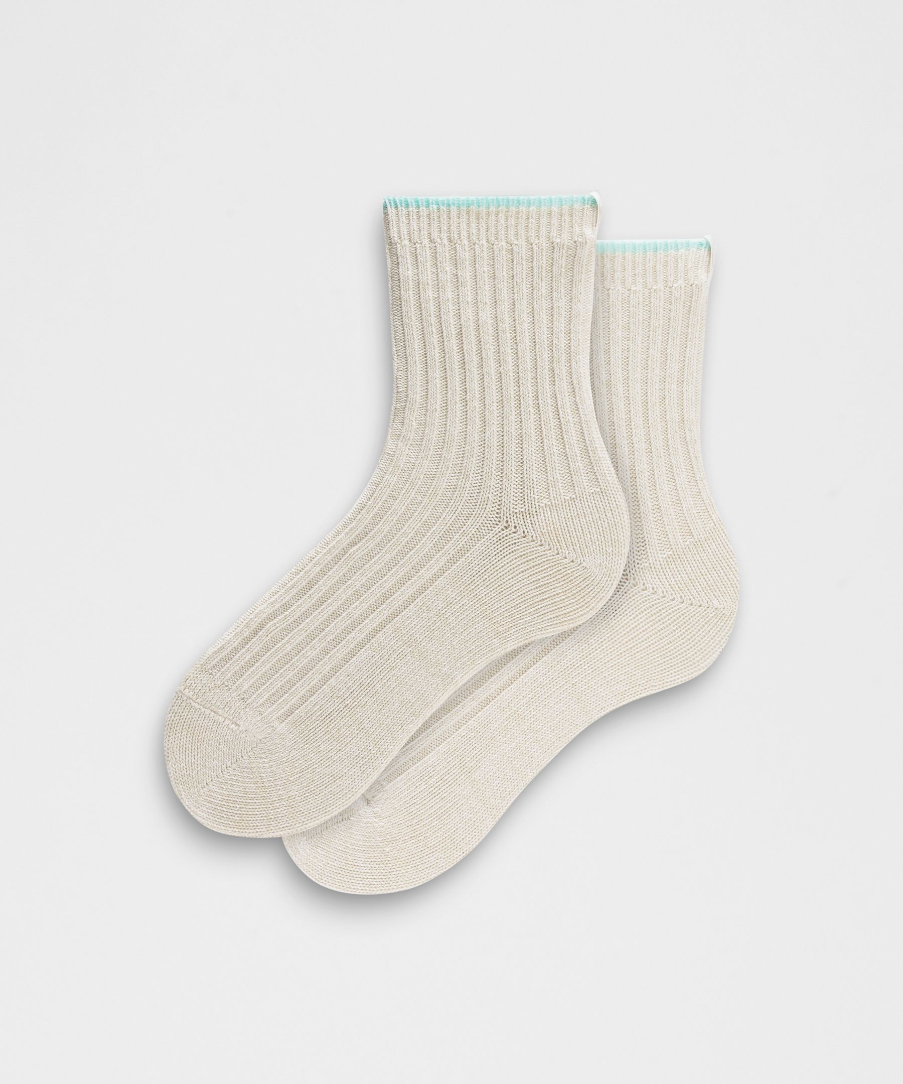 Quarter-Length Ragg Socks - White,Neutral