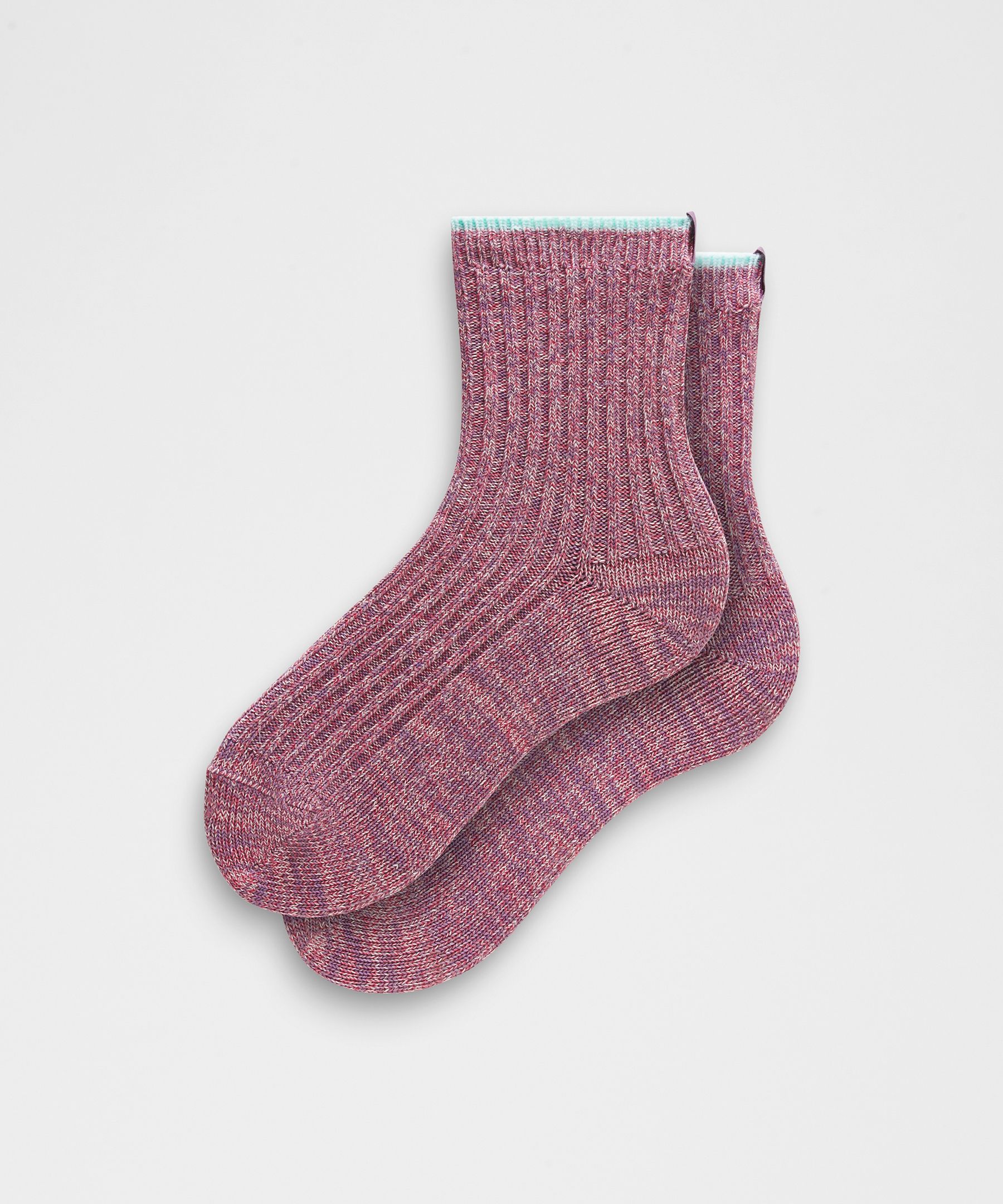 Quarter-Length Ragg Socks - Lavender Lux /Ideal Mint