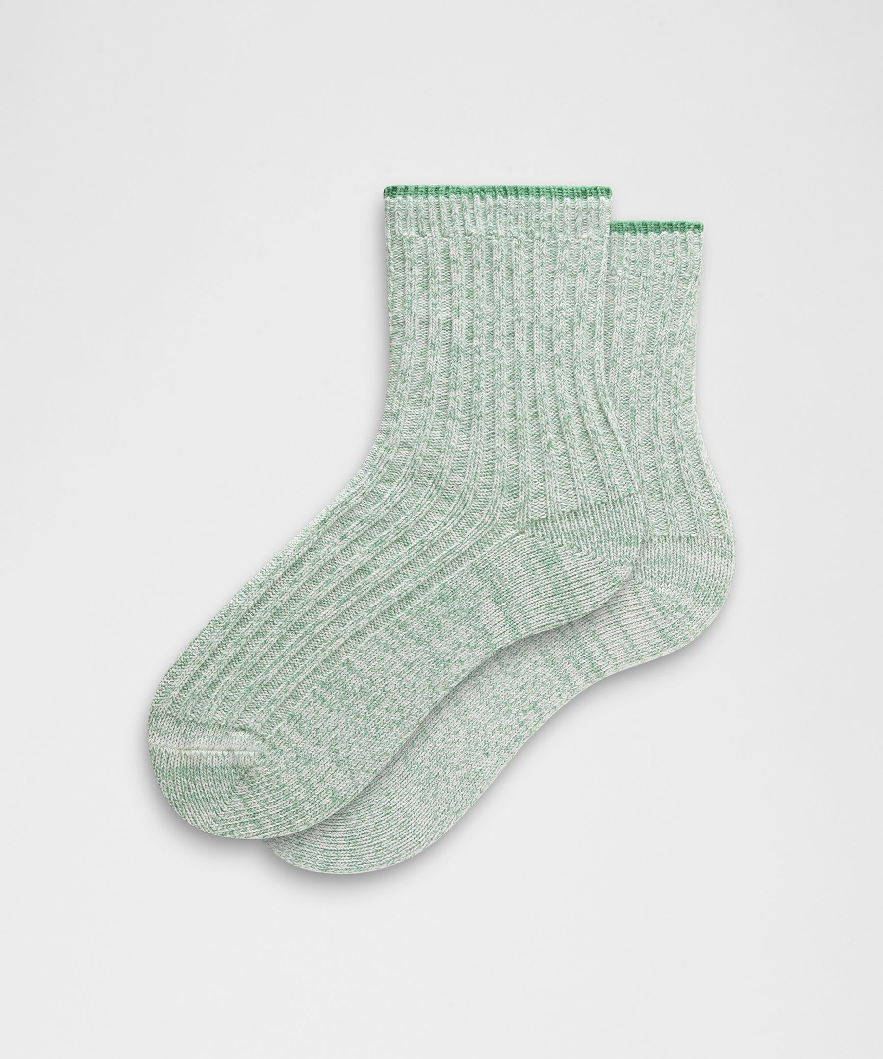 Unisex Quarter-Length Ragg Socks - Green
