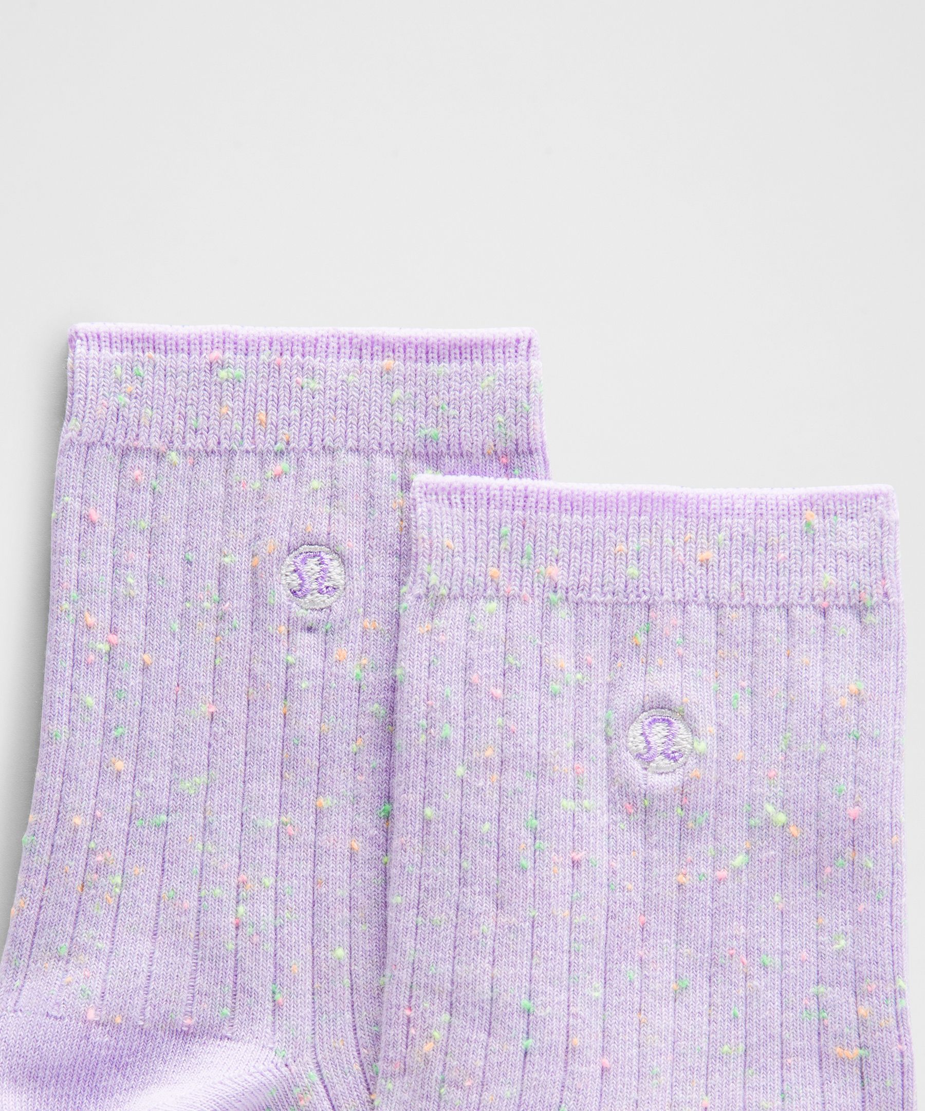 Lululemon Unisex Neon Speckled Quarter Socks