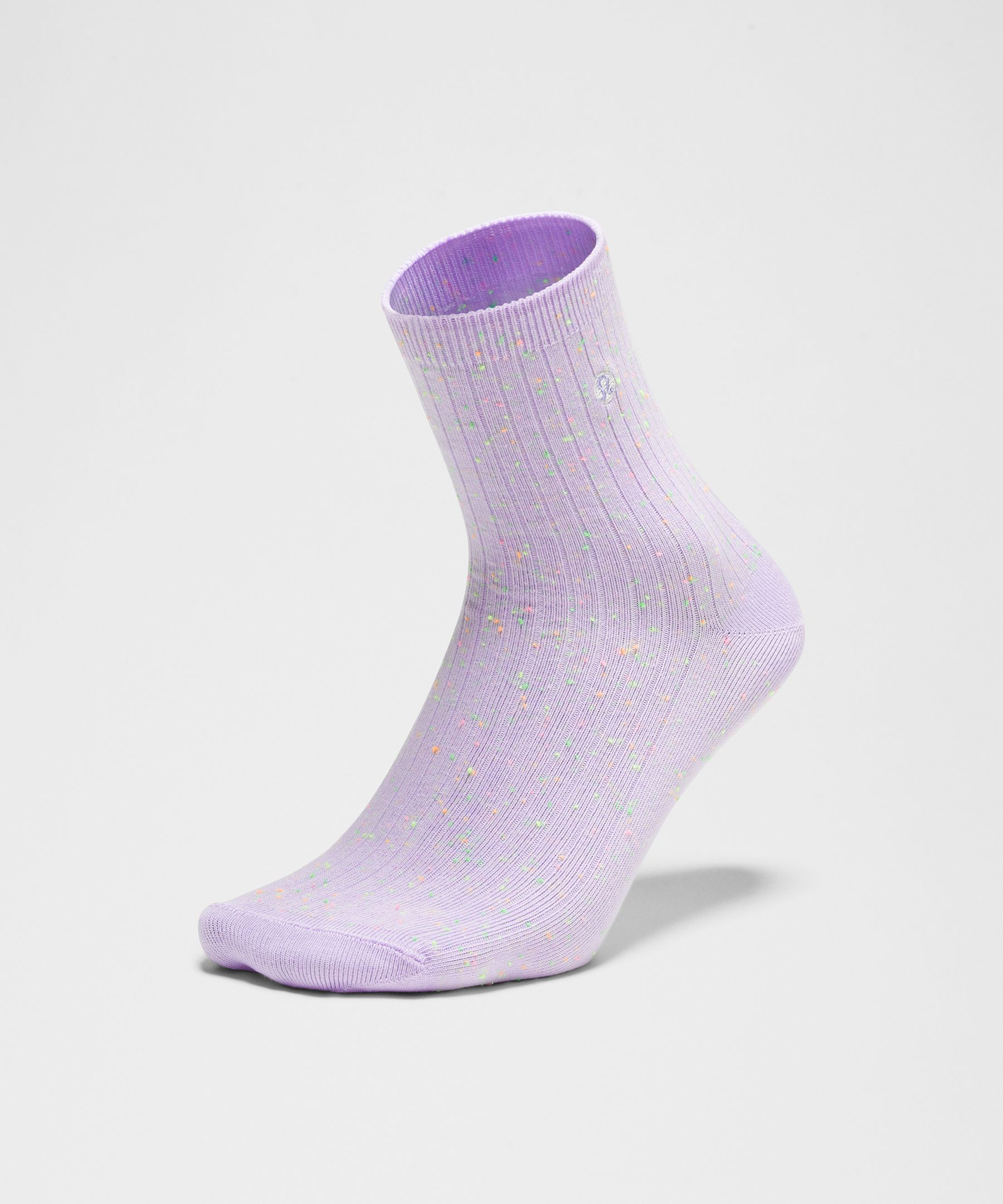 Lululemon Unisex Neon Speckled Quarter Socks