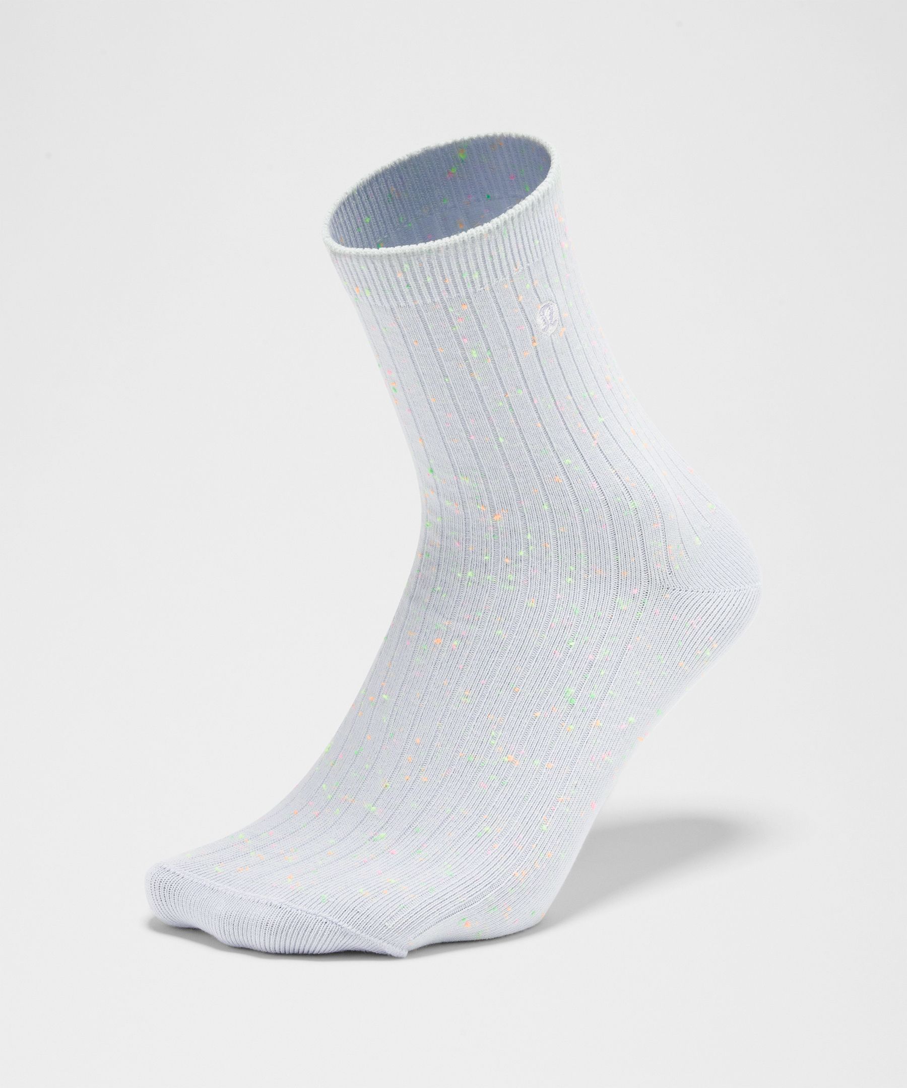 Lululemon Unisex Neon Speckled Quarter Socks