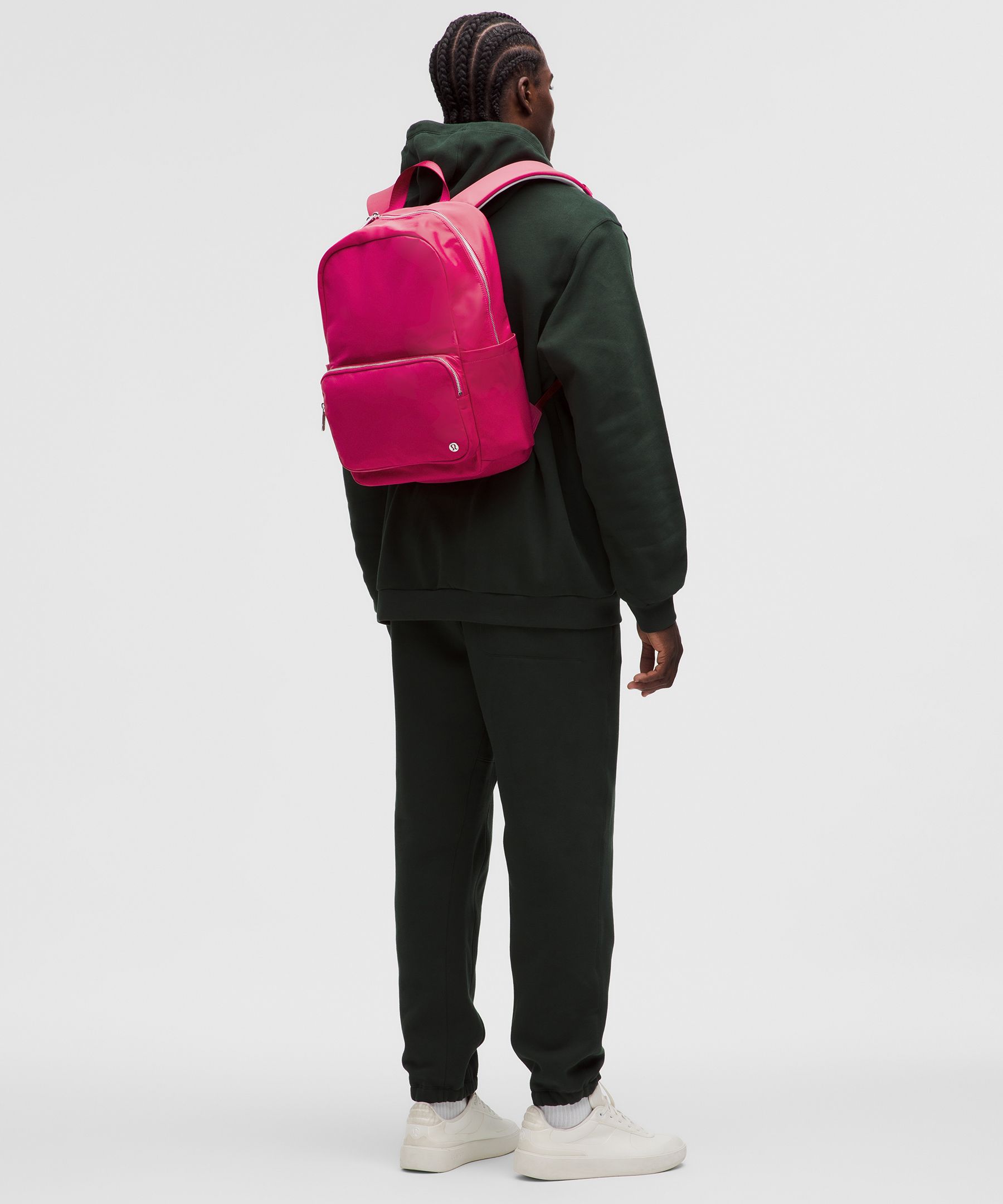 Lululemon - Everywhere Backpack 22l  - Pink,white/raspberry Coulis/sheer Oak/silver