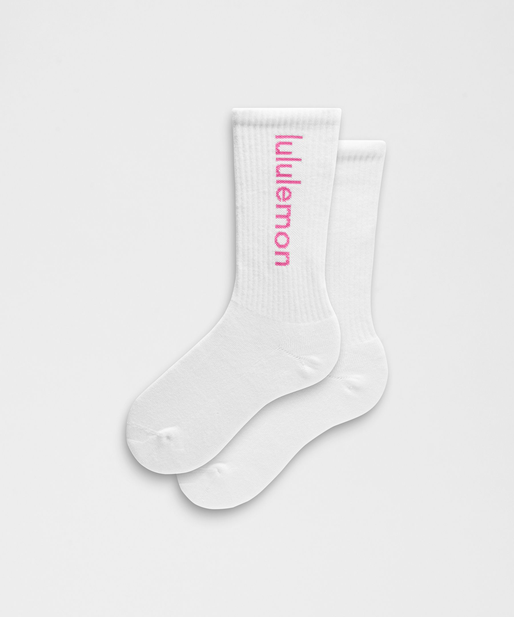 Unisex Daily Essential Crew Socks Wordmark