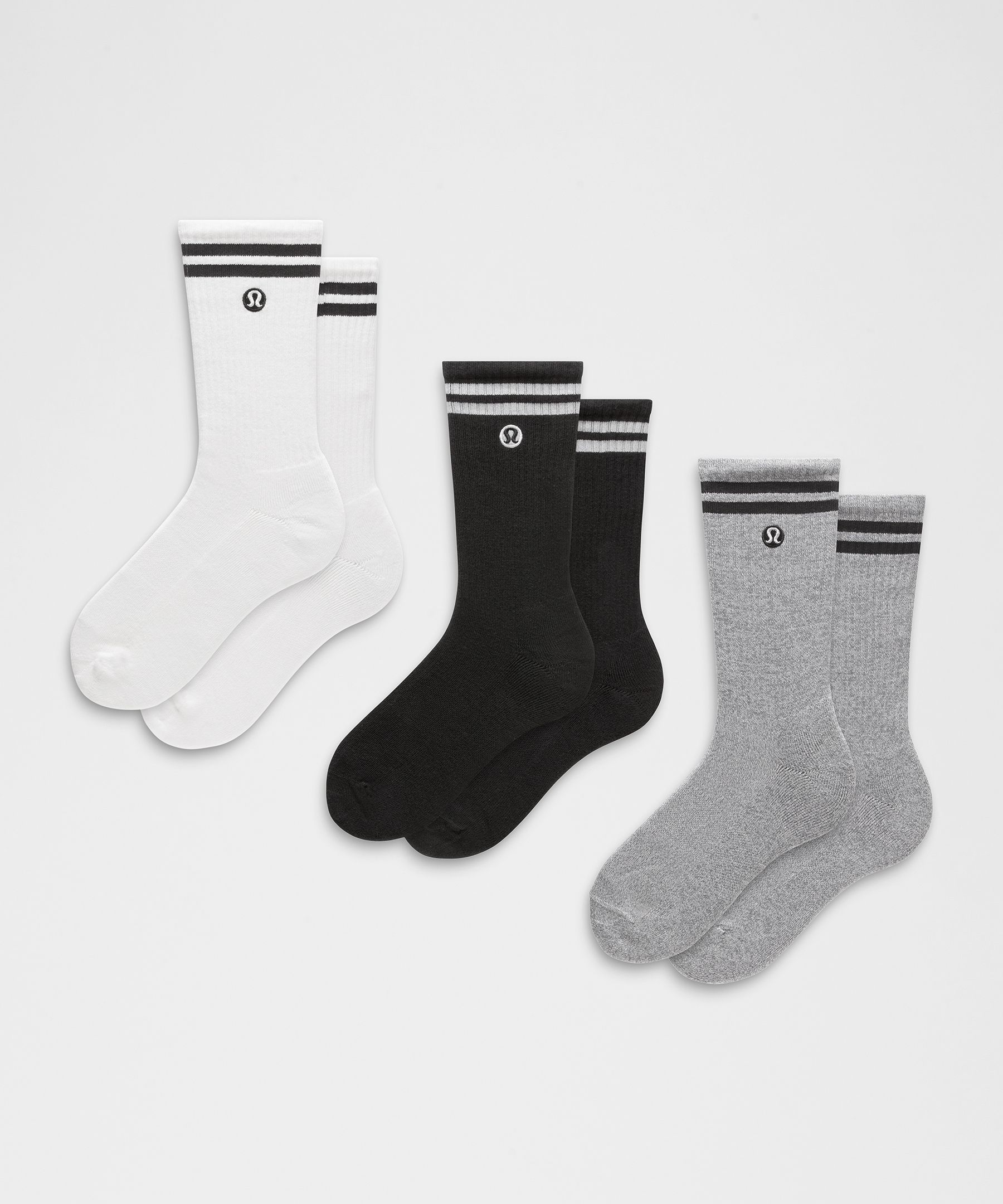 ルルレモン　靴下　3色セット　サイズL メンズ Power Stride クルーソックス *3Pパック | ソックス | Lululemon JP
