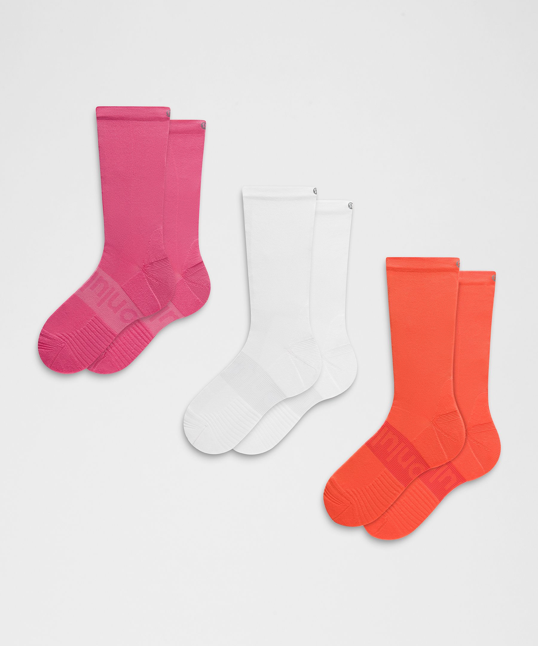 Lululemon Unisex Power Stride Crew Socks 3 Pack