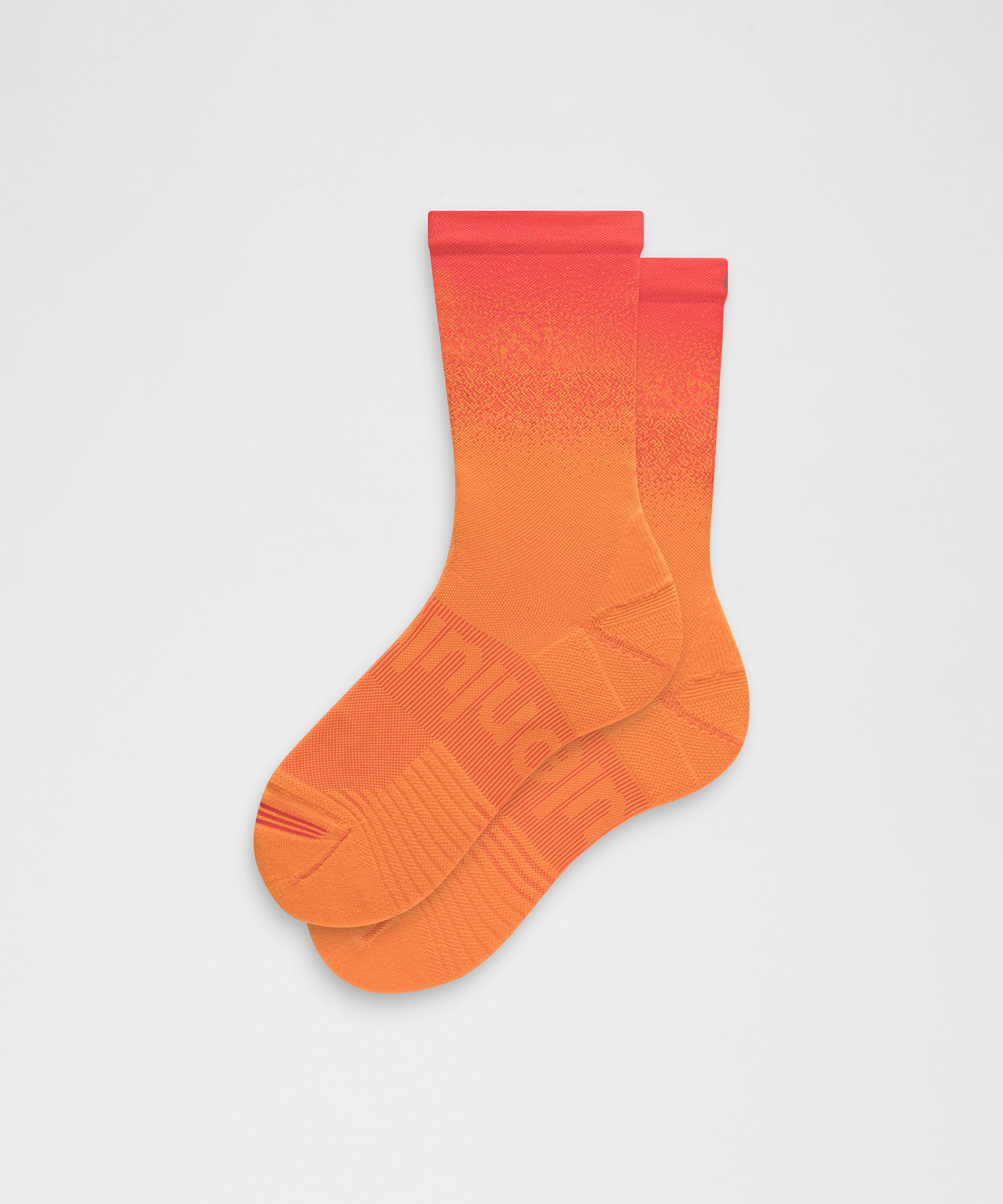 Lululemon Unisex Power Stride Crew Socks Ombre In Orange