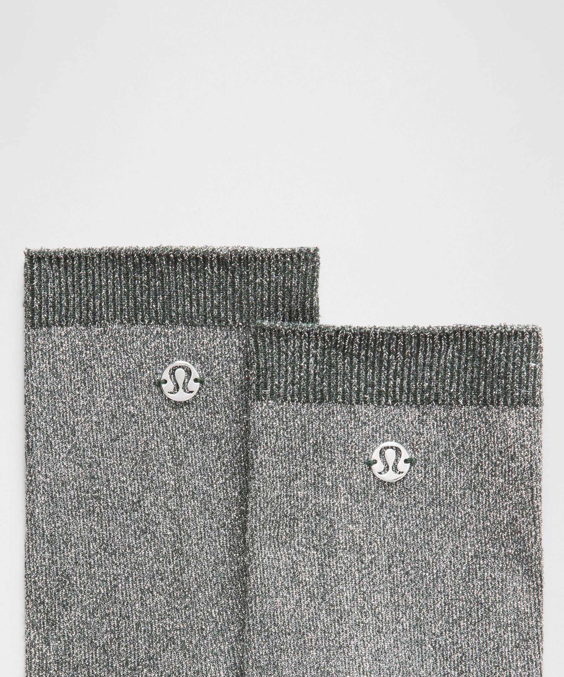 Lululemon Unisex Glitter Quarter Socks In Green