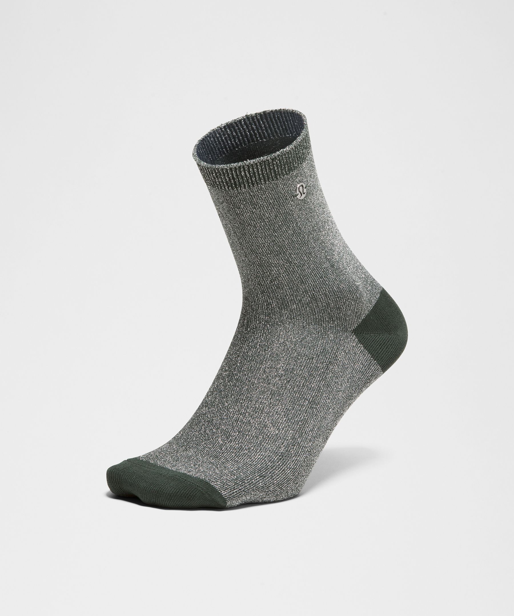 Lululemon Unisex Glitter Quarter Socks In Green