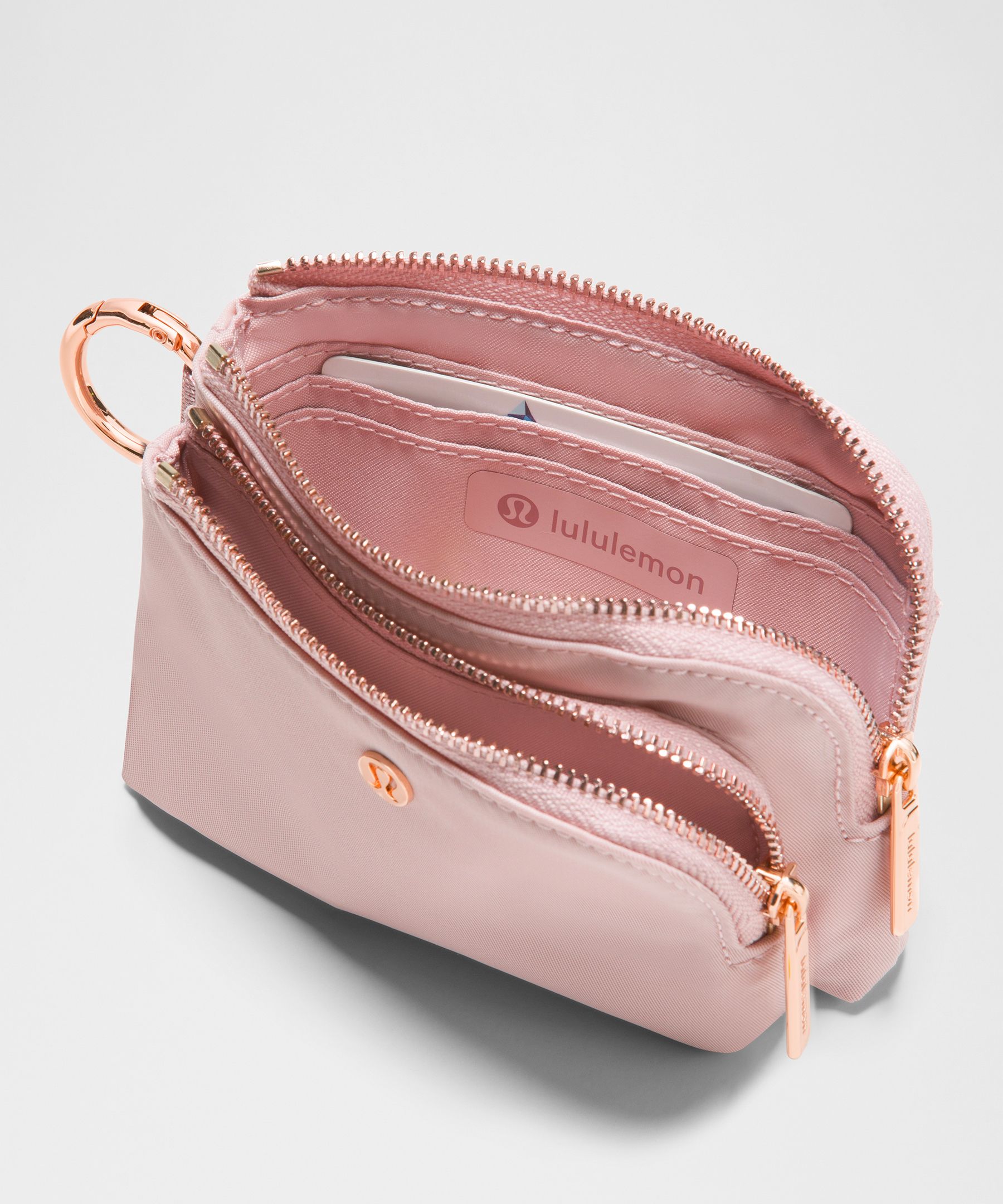 Lululemon Double Zip Clippable Card Pouch