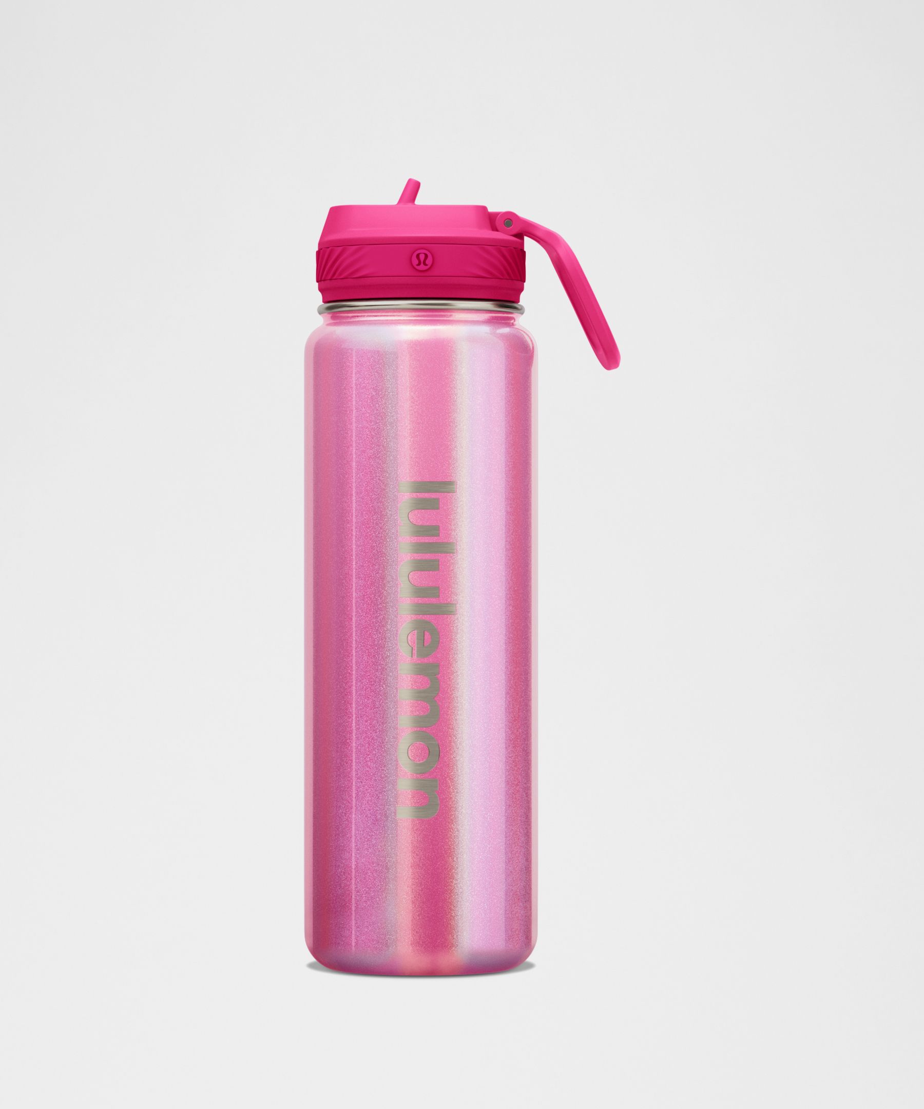 lululemon – Back To Life Sport Bottle 24oz Straw Lid Iridescent – Color Neon/Pink