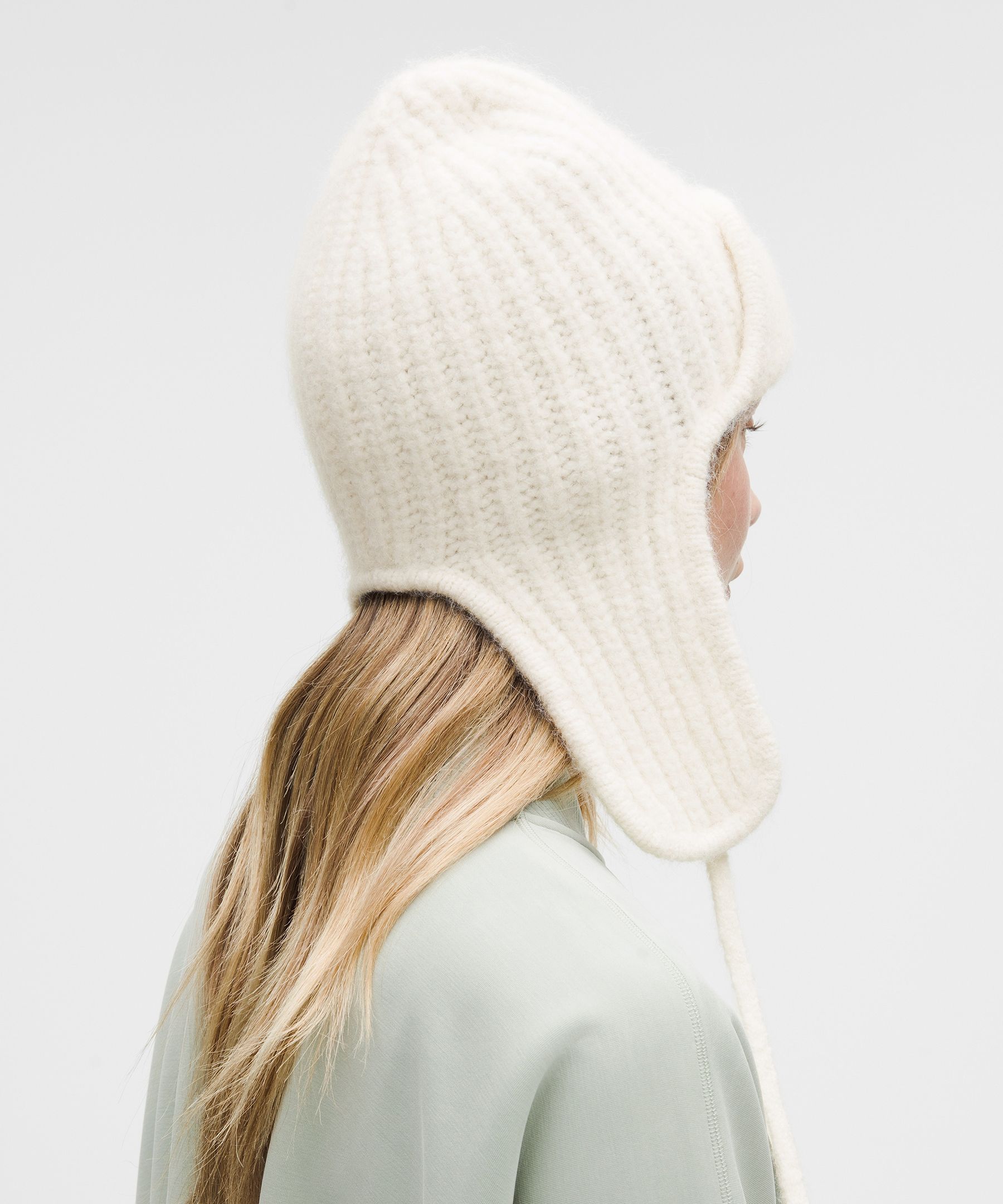 Lululemon Wool-blend Trapper Beanie In White