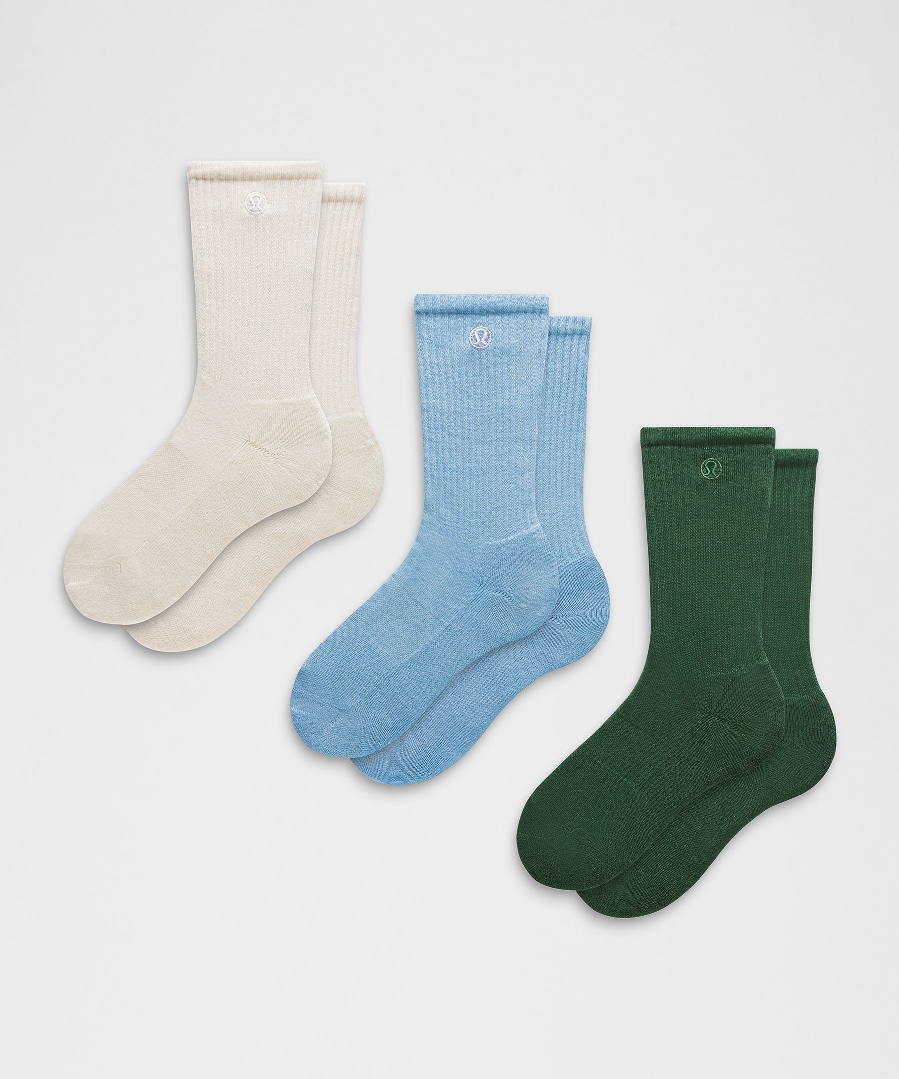 Calcetines unisex Daily Essential tipo crew *Paquete de 3
