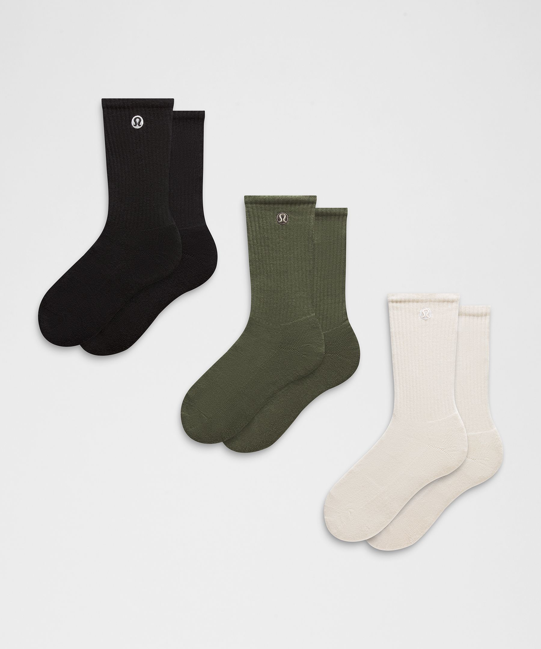 Unisex Daily Essential Crew Socks *3 Pack