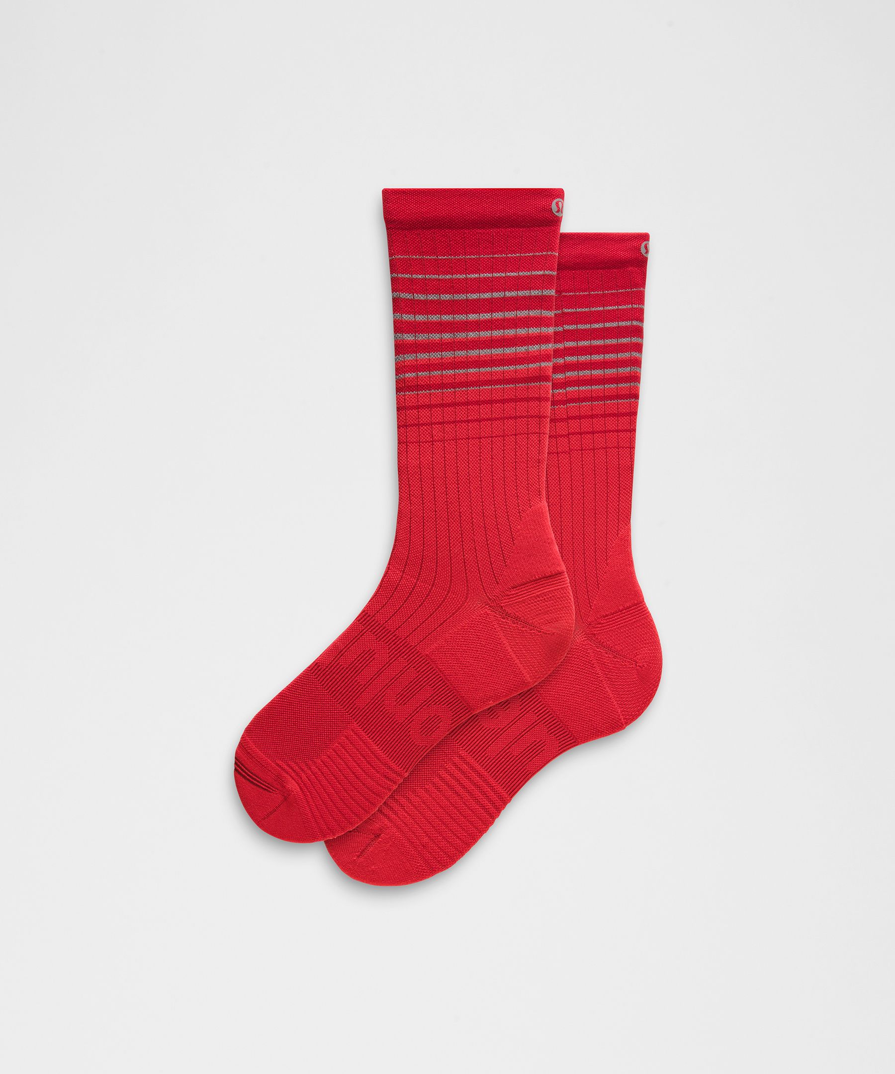 Unisex Power Stride Crew Socks *Reflective Grid
