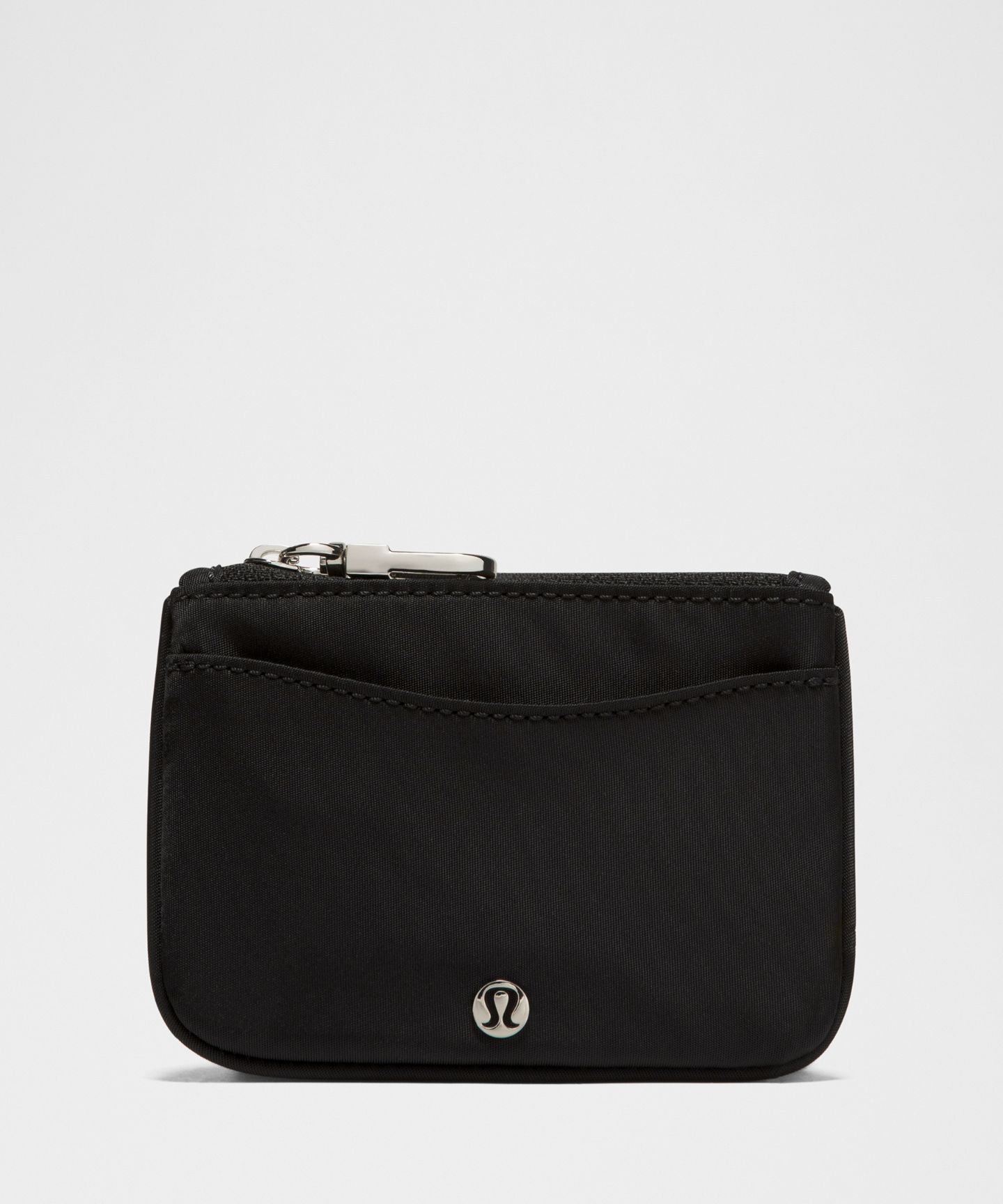Держатель для карт Lululemon Clippable Card Holder, цвет: Чёрный / Серебряный — фото 1