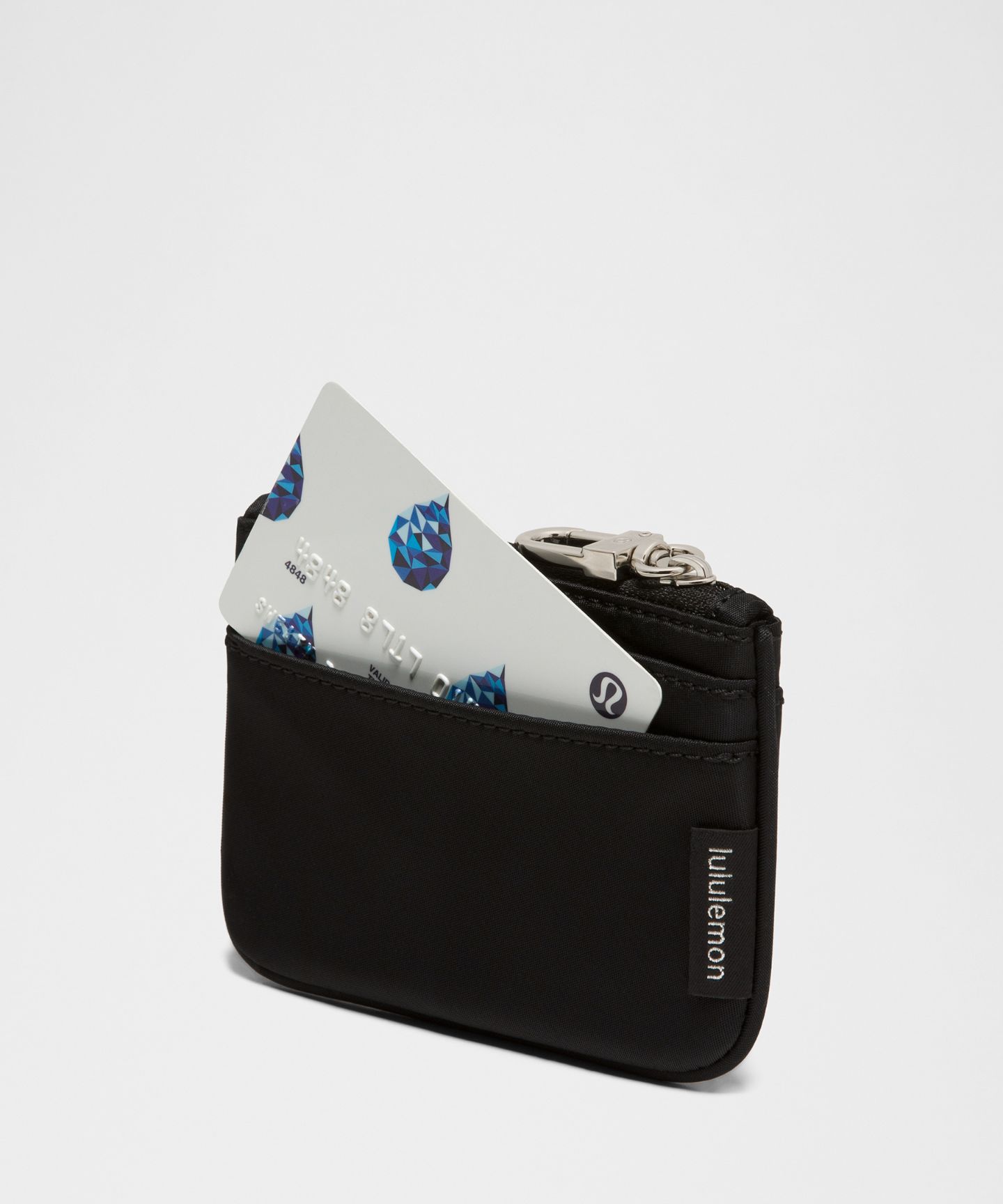 Держатель для карт Lululemon Clippable Card Holder, цвет: Чёрный / Серебряный — фото 3
