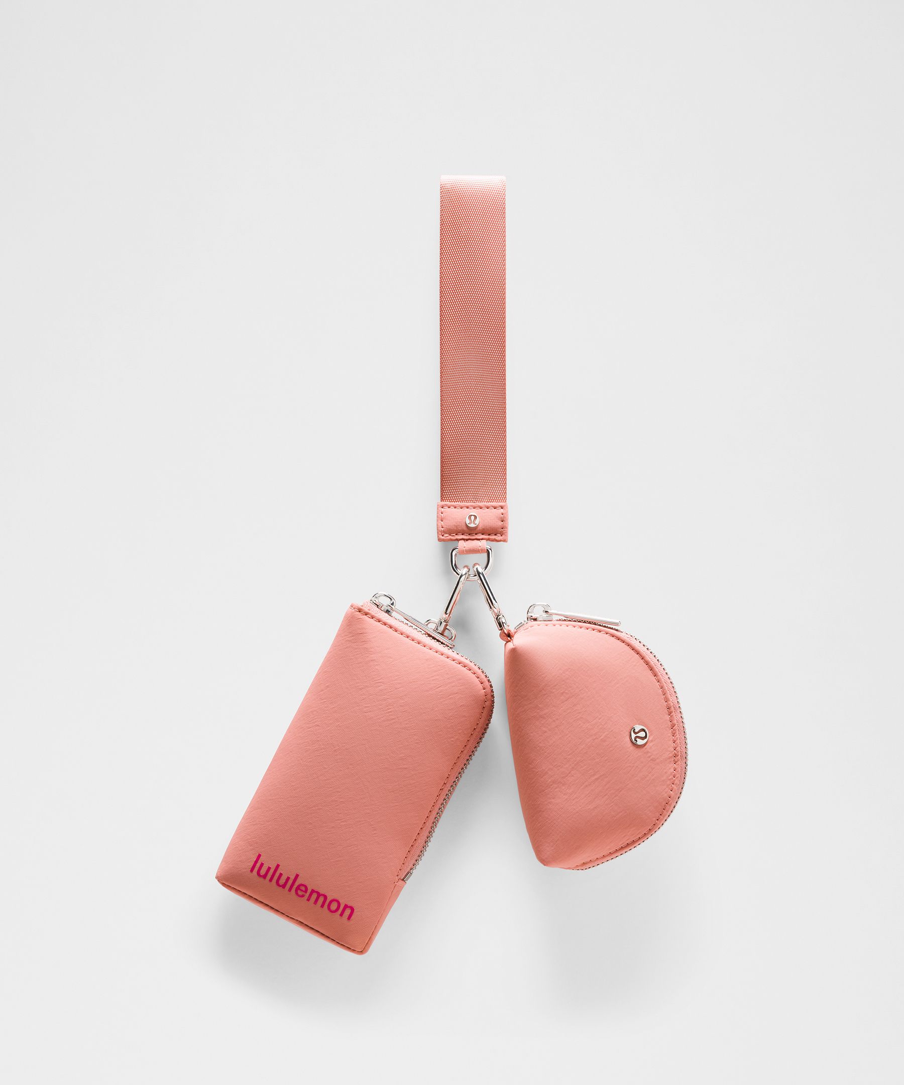 Dual Pouch Wristlet - Pink Parade/Flamingo Fun Tone/Silver