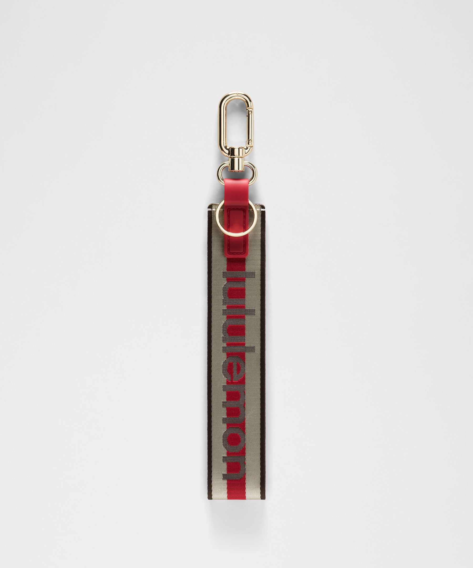 lululemon – Never Lost Keychain Wordmark – Color Red