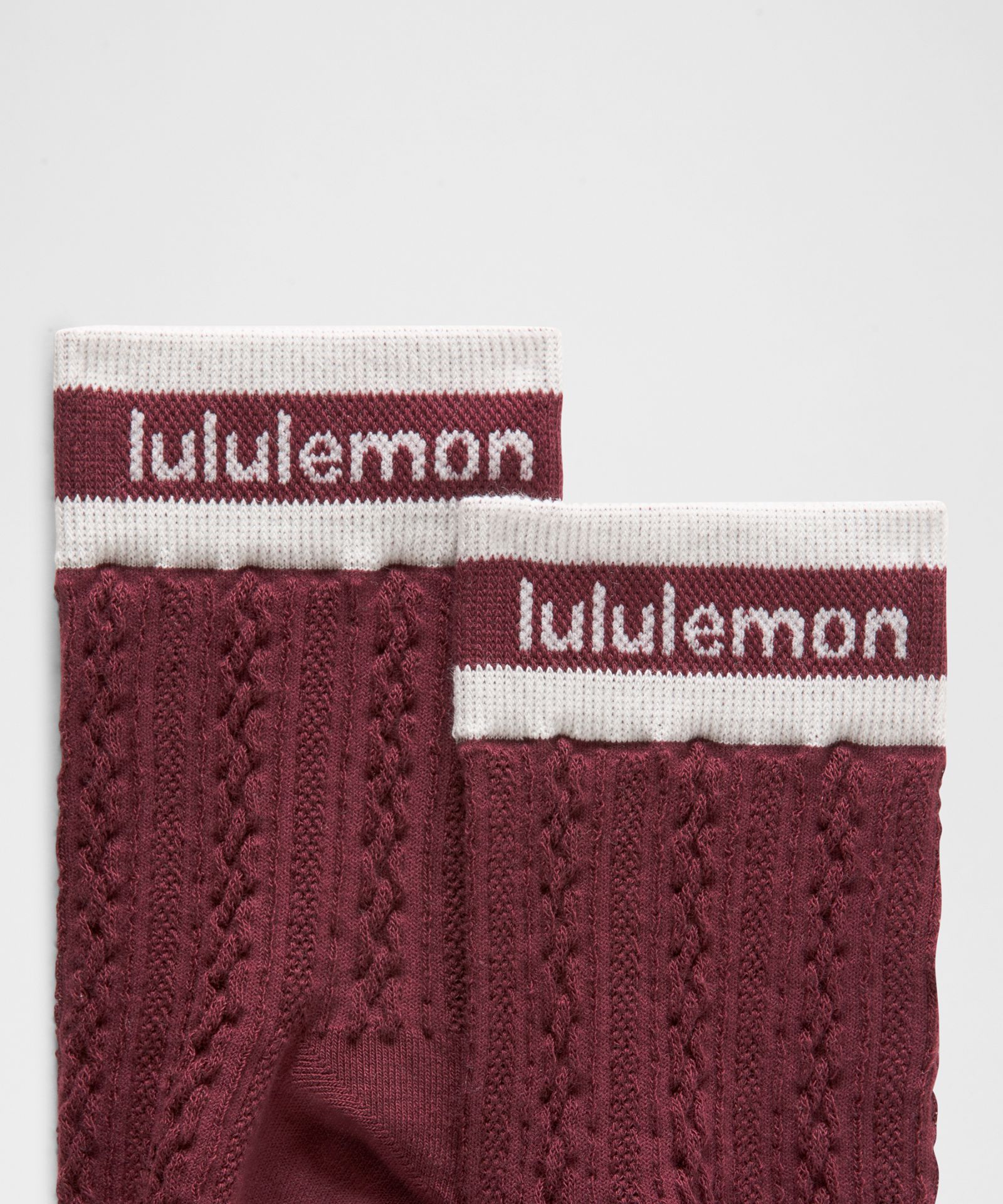 Носки Lululemon Cable-Knit Quarter вязаные унисекс — фото 2