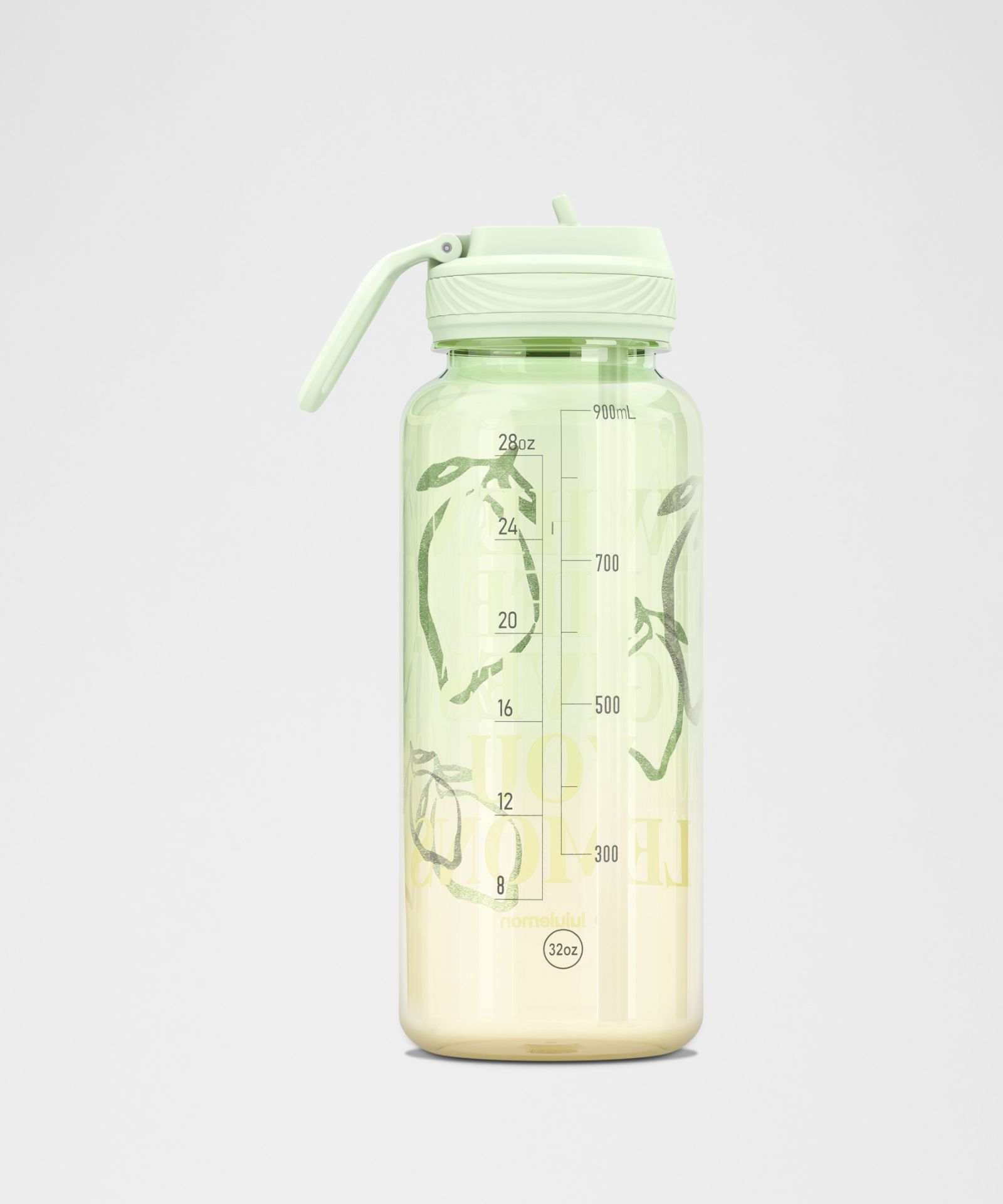Аксессуары Lululemon Back to Life Sport Bottle 32oz Straw Lid *Lemons Quote — фото 2