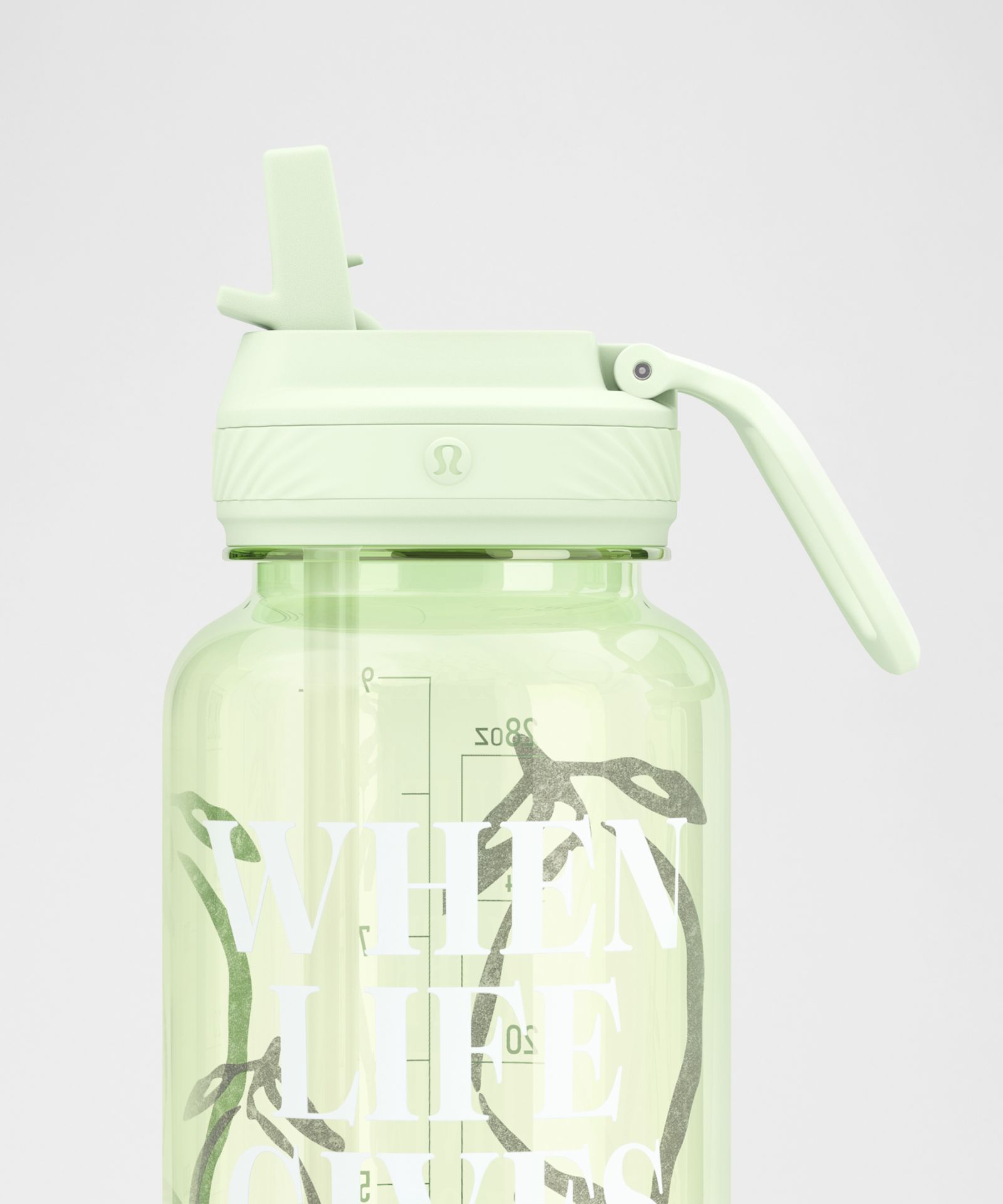 Аксессуары Lululemon Back to Life Sport Bottle 32oz Straw Lid *Lemons Quote — фото 3