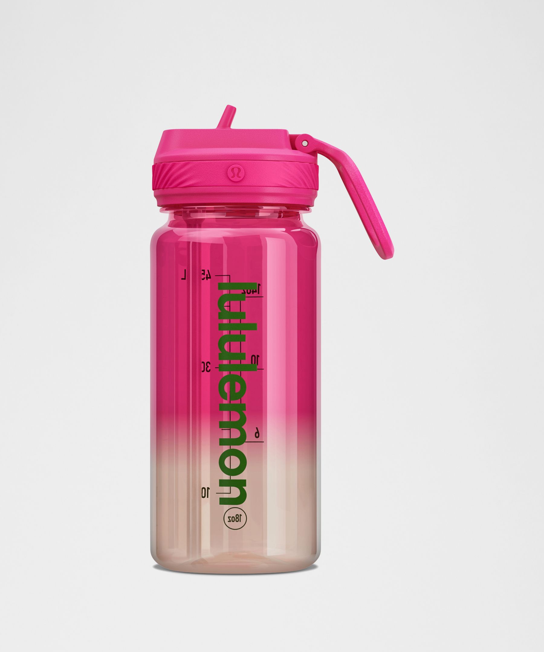 Lululemon Back To Life Clear Bottle 18oz Straw Lid