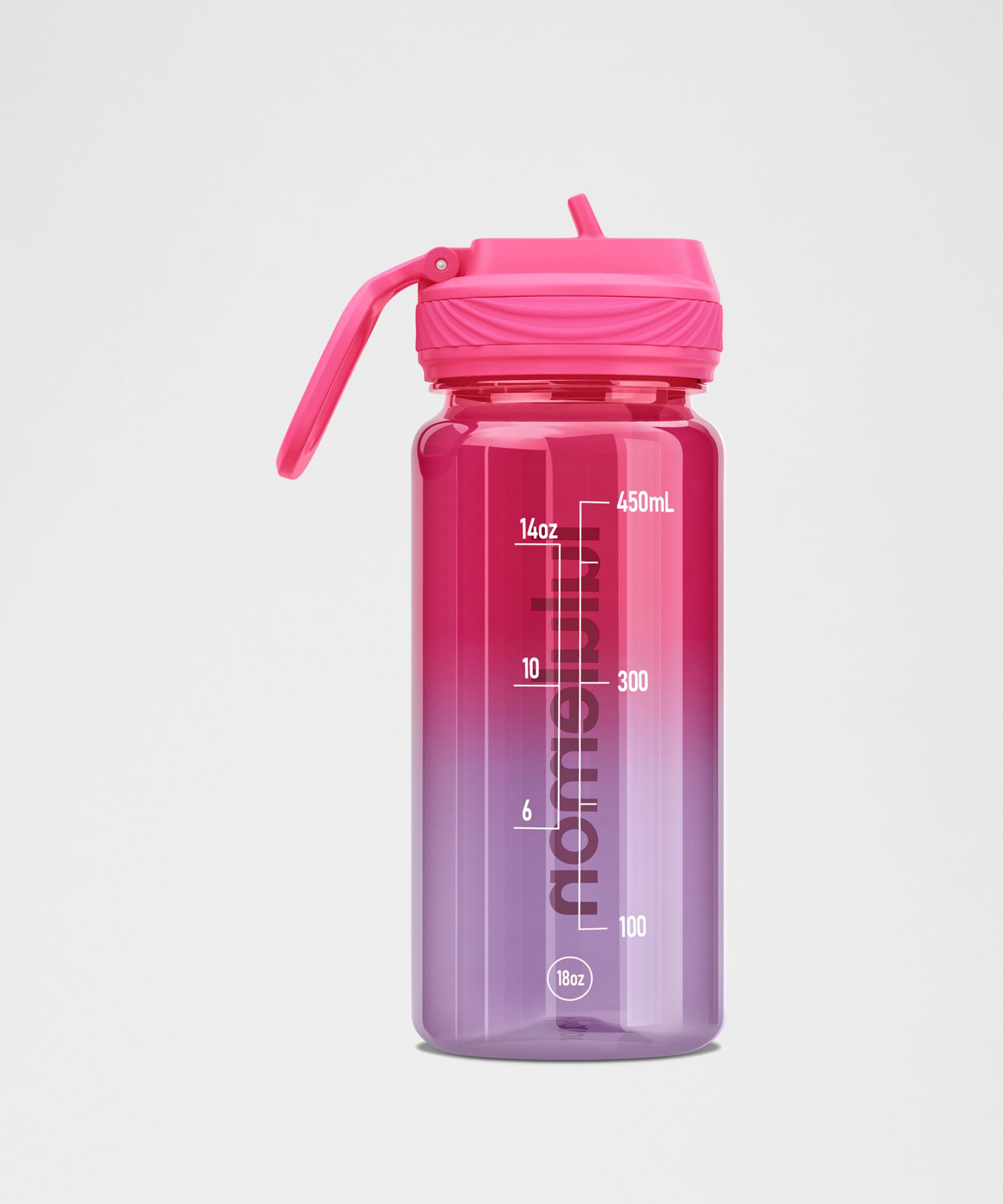Back to Life Clear Bottle 18oz Straw Lid
