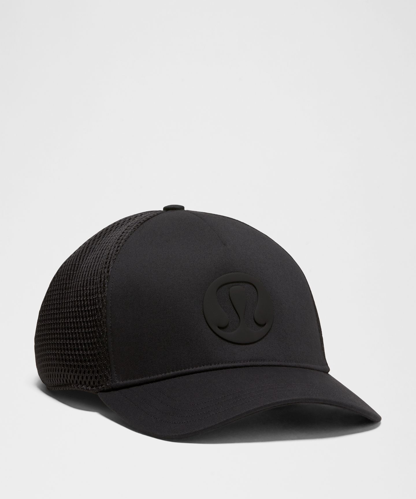 Женская бейсболка Lululemon Trucker с логотипом, цвет: Чёрный — фото 1