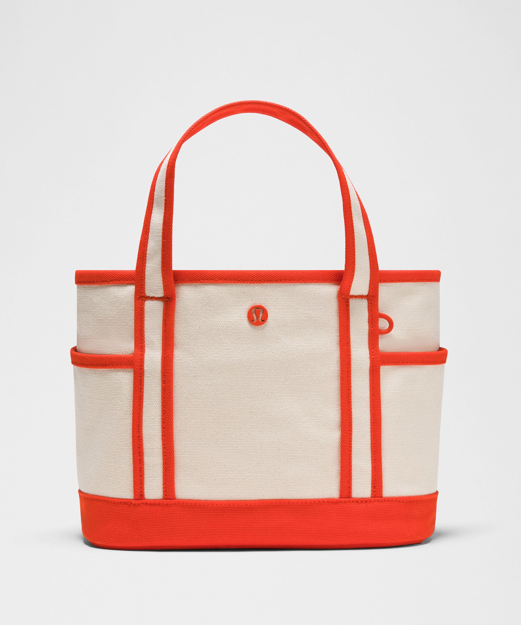 lululemon – Daily Multi-Pocket Small Zip-Top Tote Bag 5L – Color White/Red