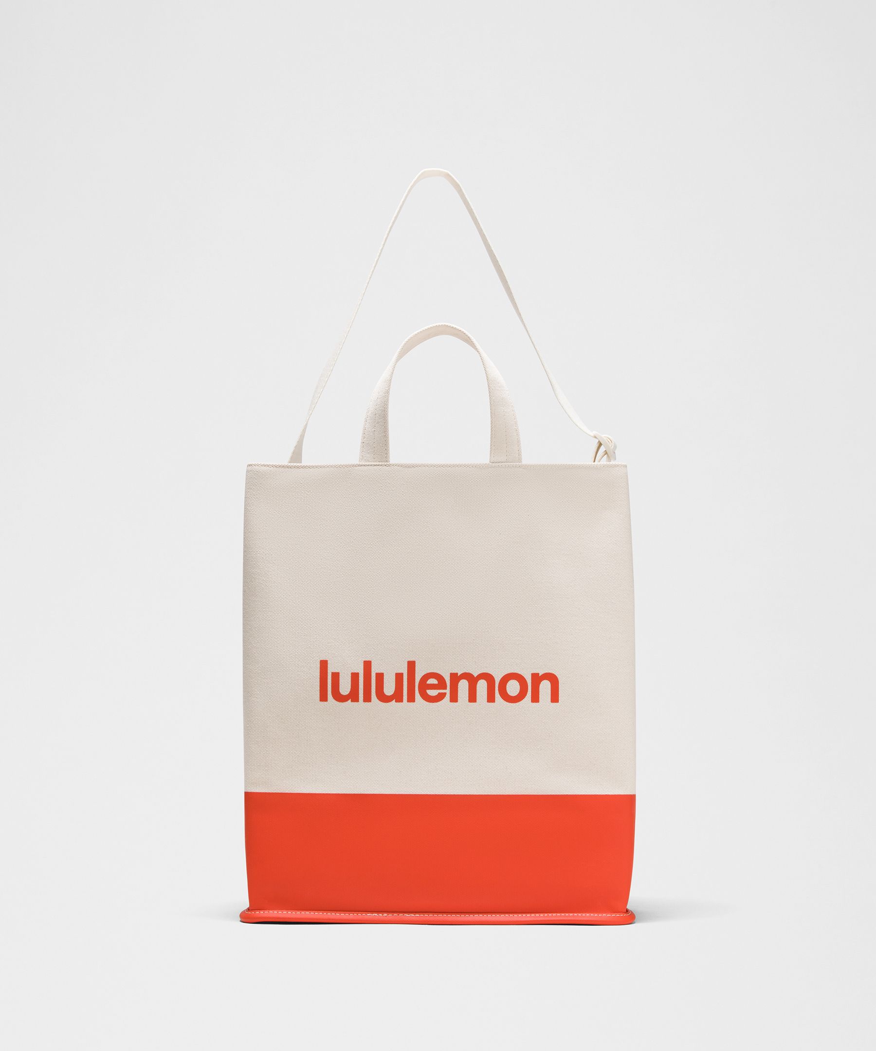 lululemon – Canvas Market Tote Bag 19L – Color White/Red