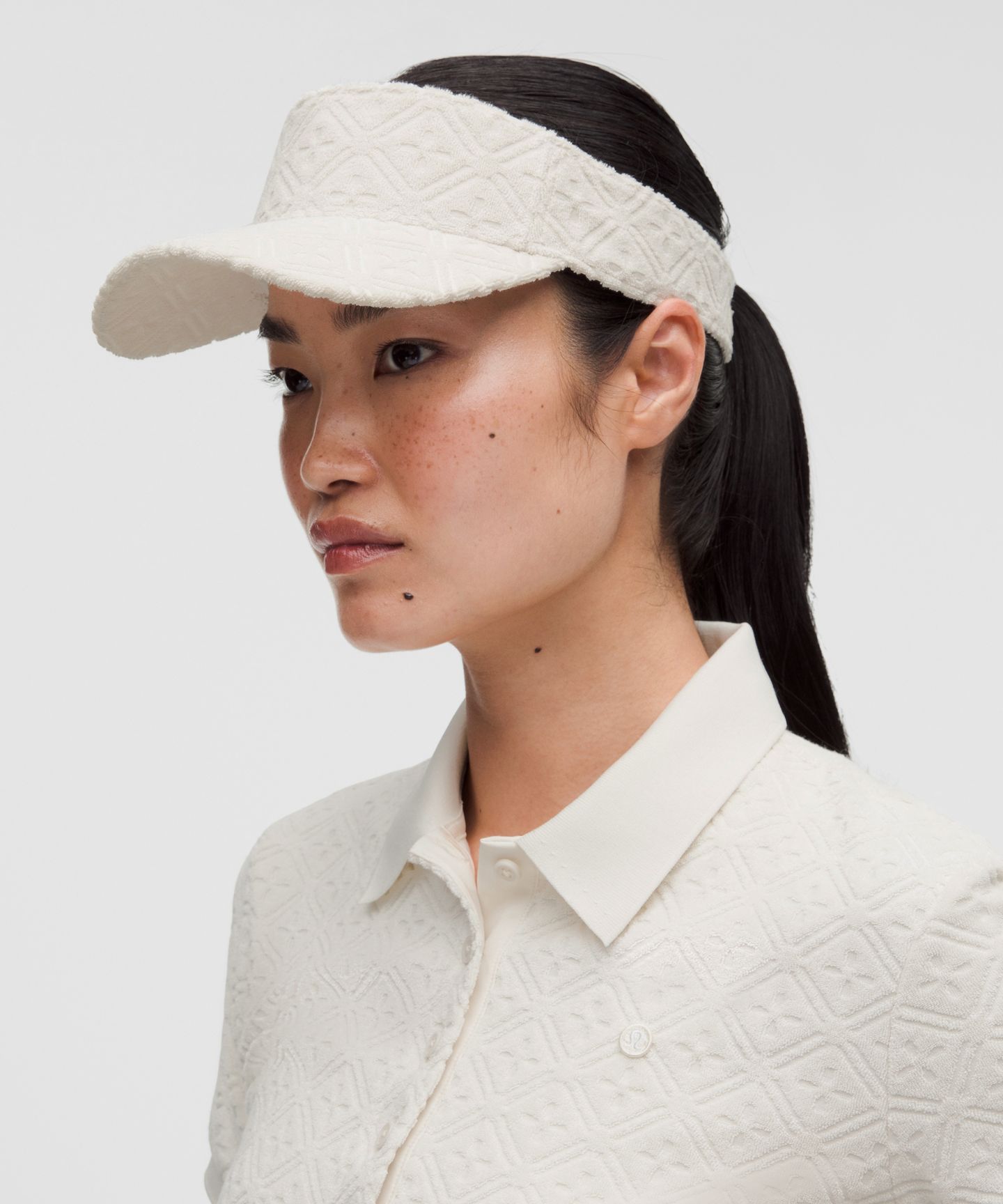 Козырек Lululemon Terry Jacquard со съемной лентой, цвет: Светлая слоновая кость — фото 2