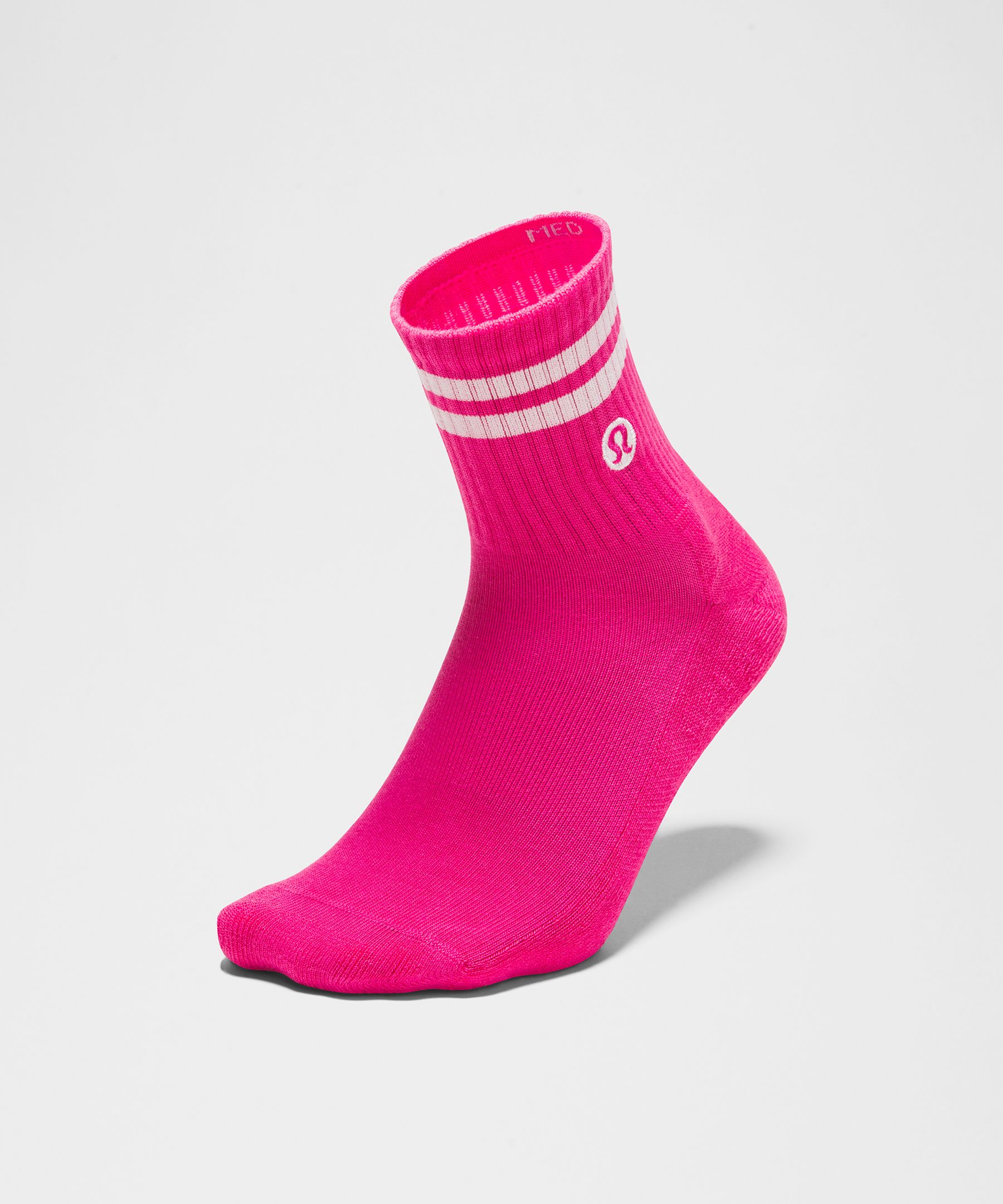 Unisex Daily Essential Quarter Socks - Flamingo Fun Tone/White