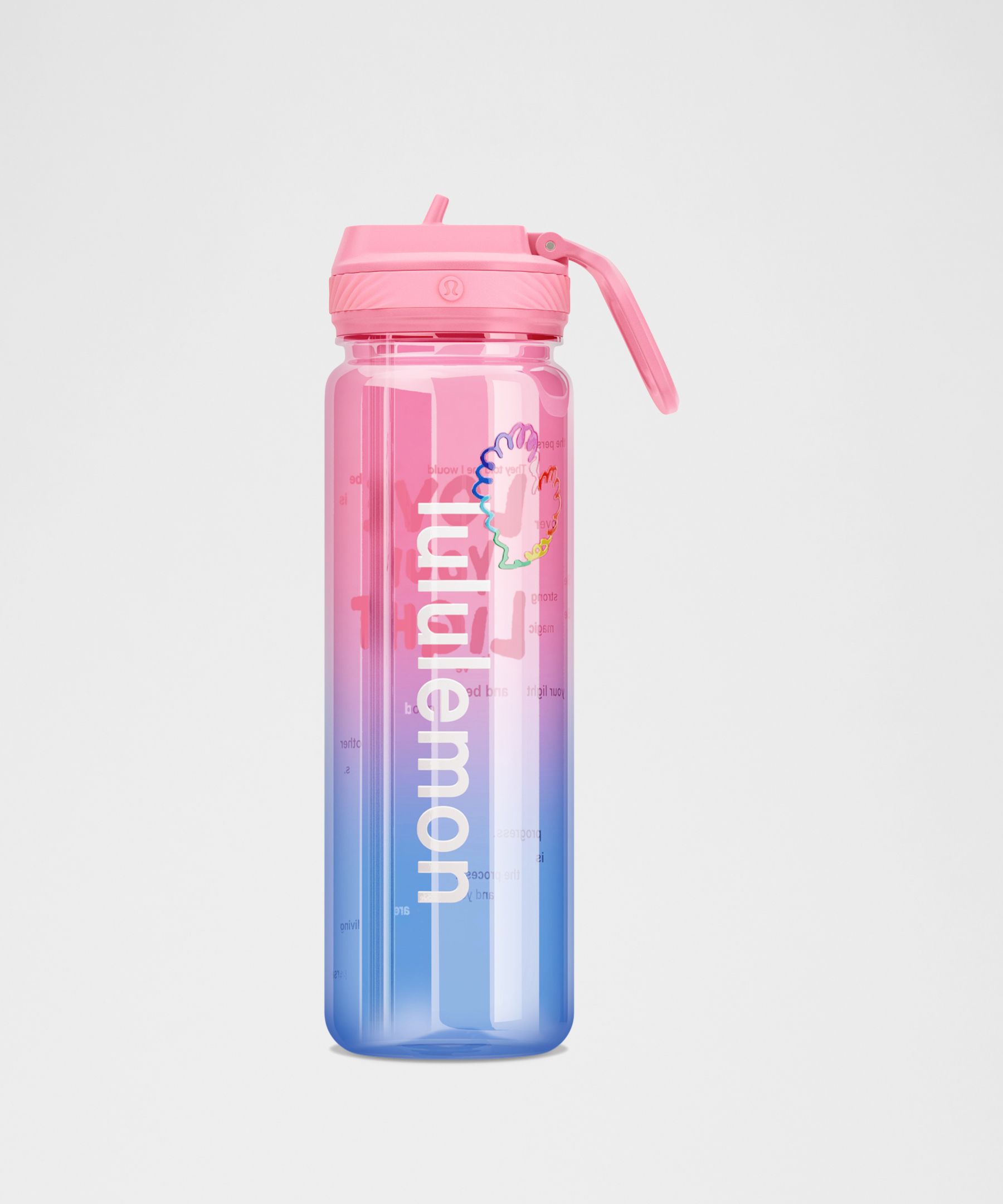 Back to Life Clear Bottle 24oz Straw Lid *Pride