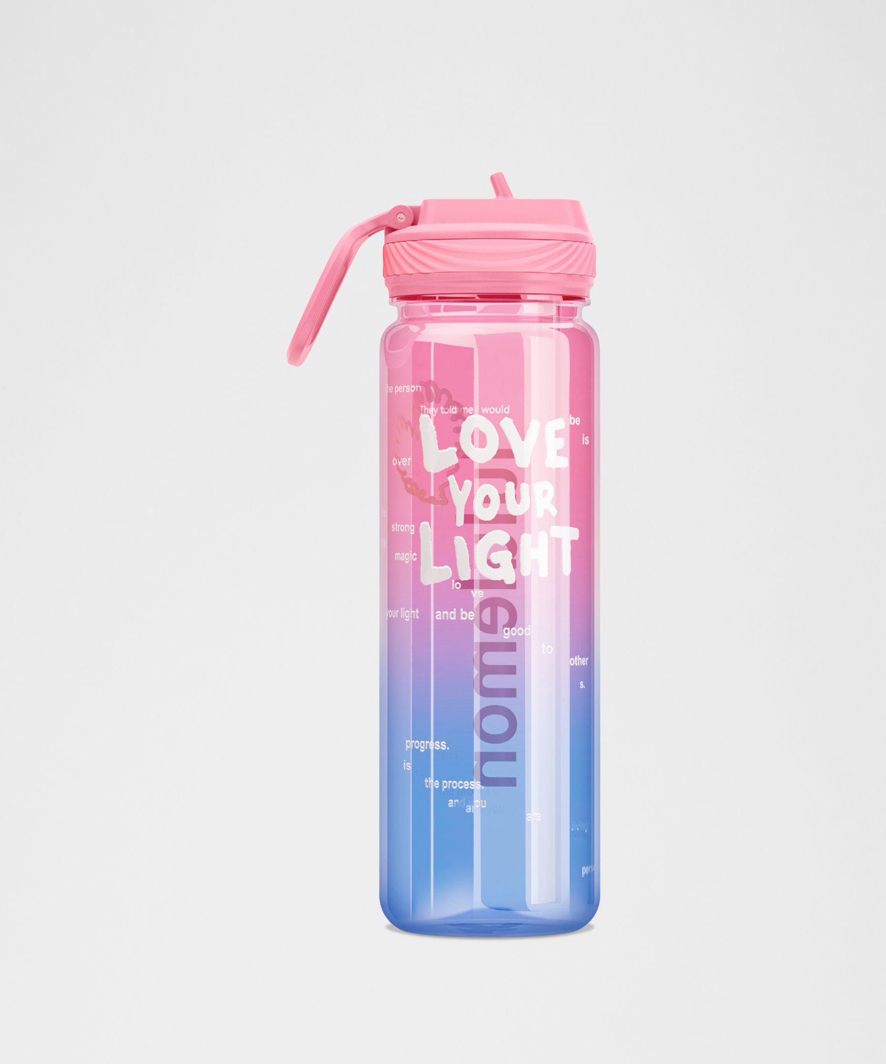 Back to Life Clear Bottle 24oz Straw Lid *Pride