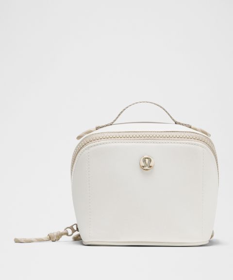 Несессеры Lululemon Open-Flat Toiletry Bag Small, цвет: Светлая слоновая кость / Хаки