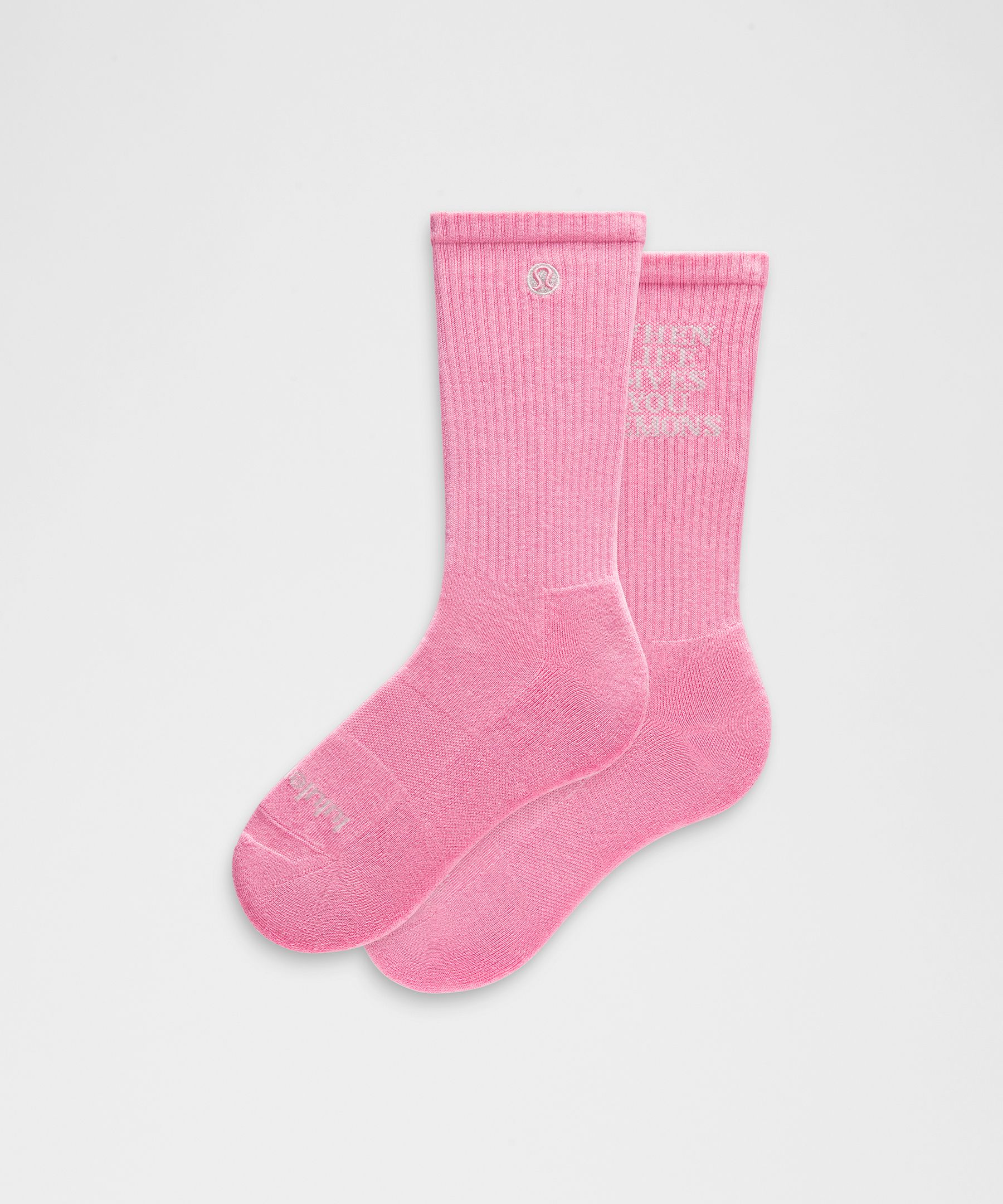 Unisex Daily Essential Crew Socks *Lemons Quote