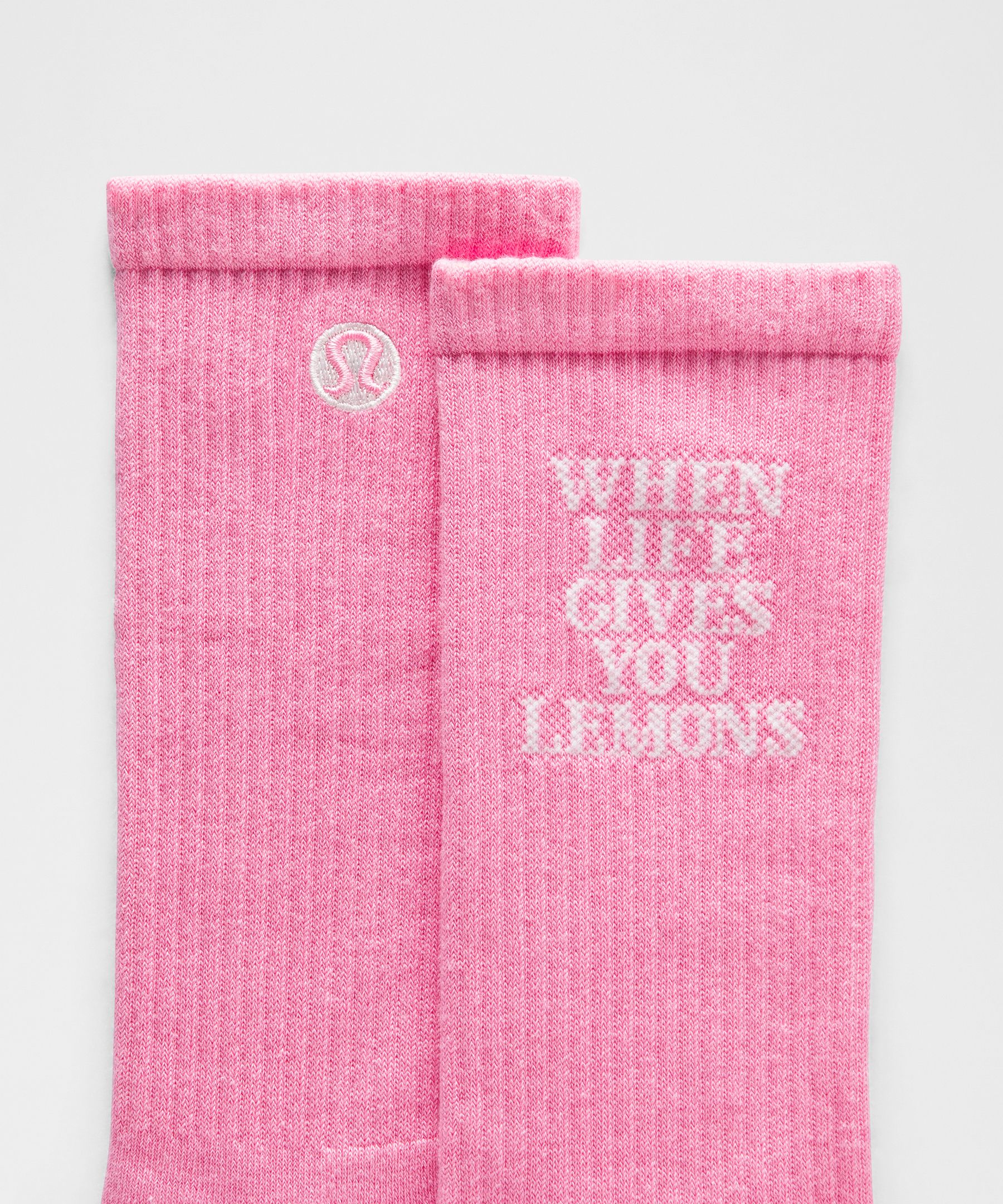 Unisex Daily Essential Crew Socks *Lemons Quote