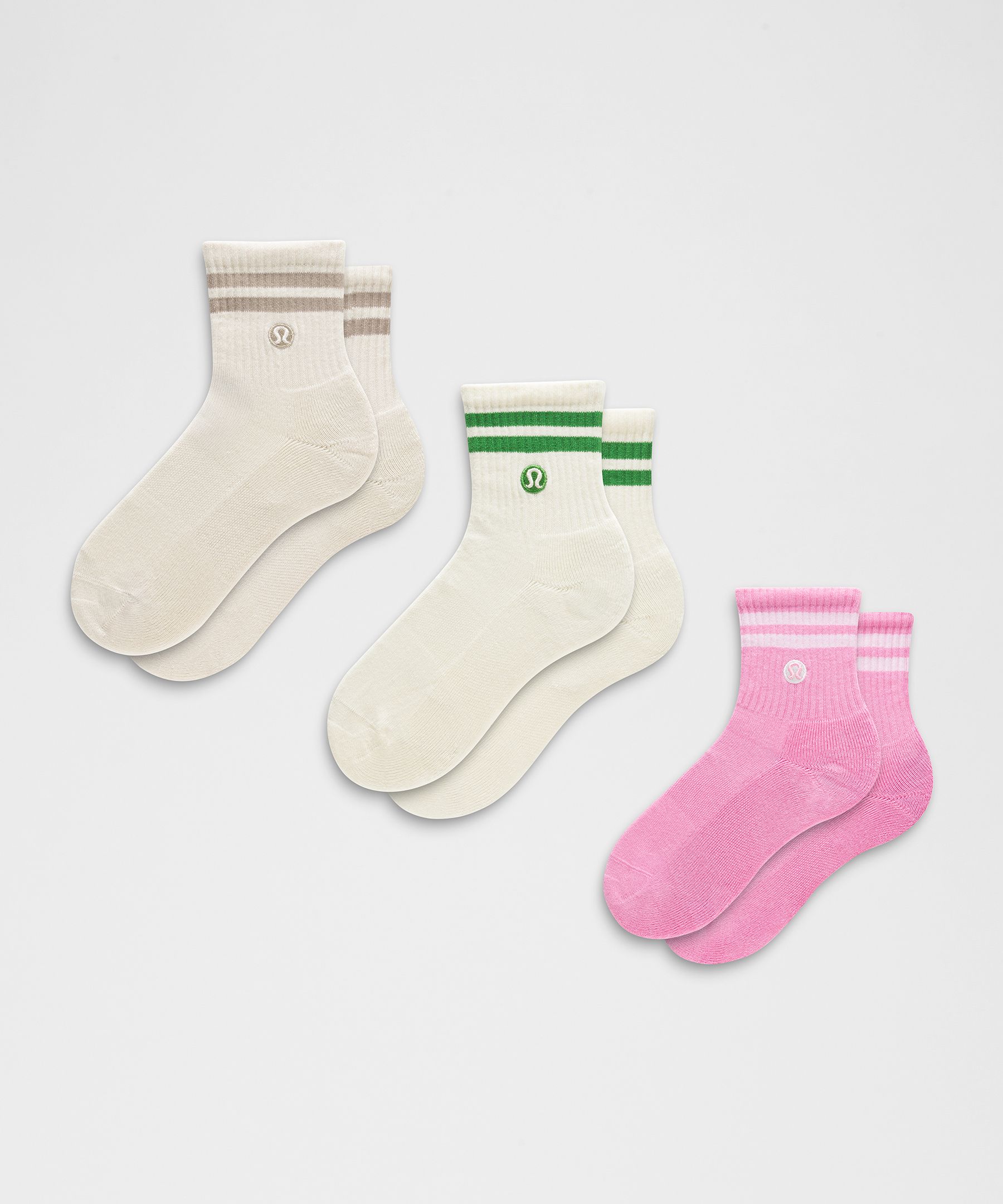 Unisex Daily Essential Quarter Socks 3 Pack