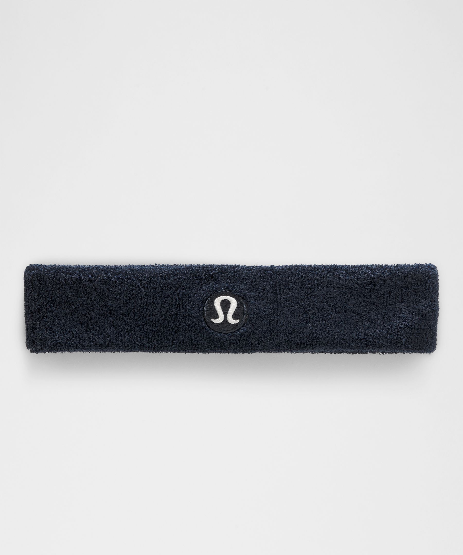 High-Pile Cotton Terry Sweatband - Blue