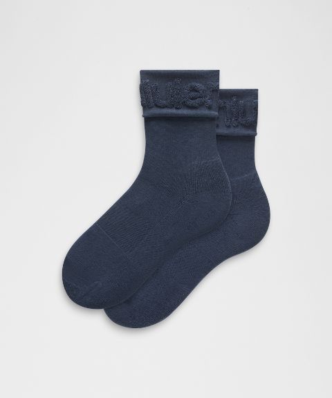 Носки Lululemon Fold-Over Terry Quarter