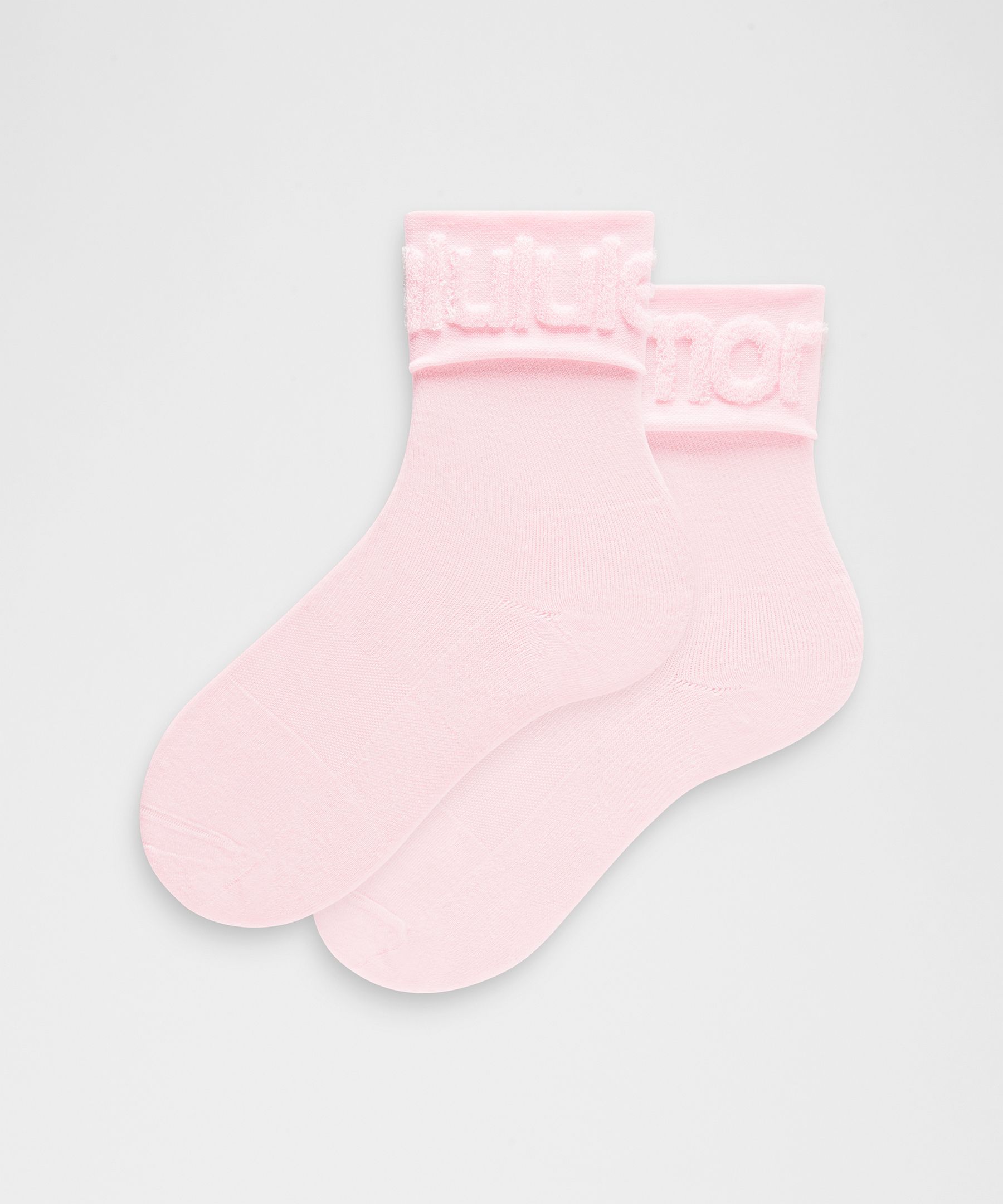 Unisex Fold-Over Terry Quarter Socks