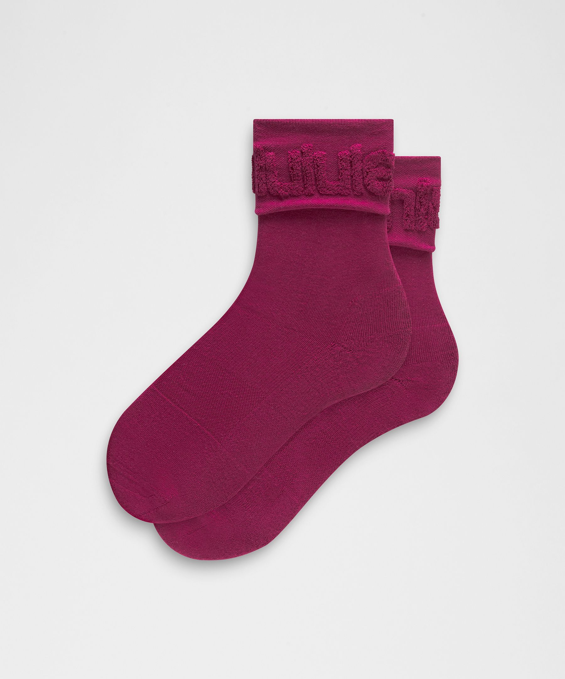 Calcetines unisex arriba del tobillo de Terry con borde plegable