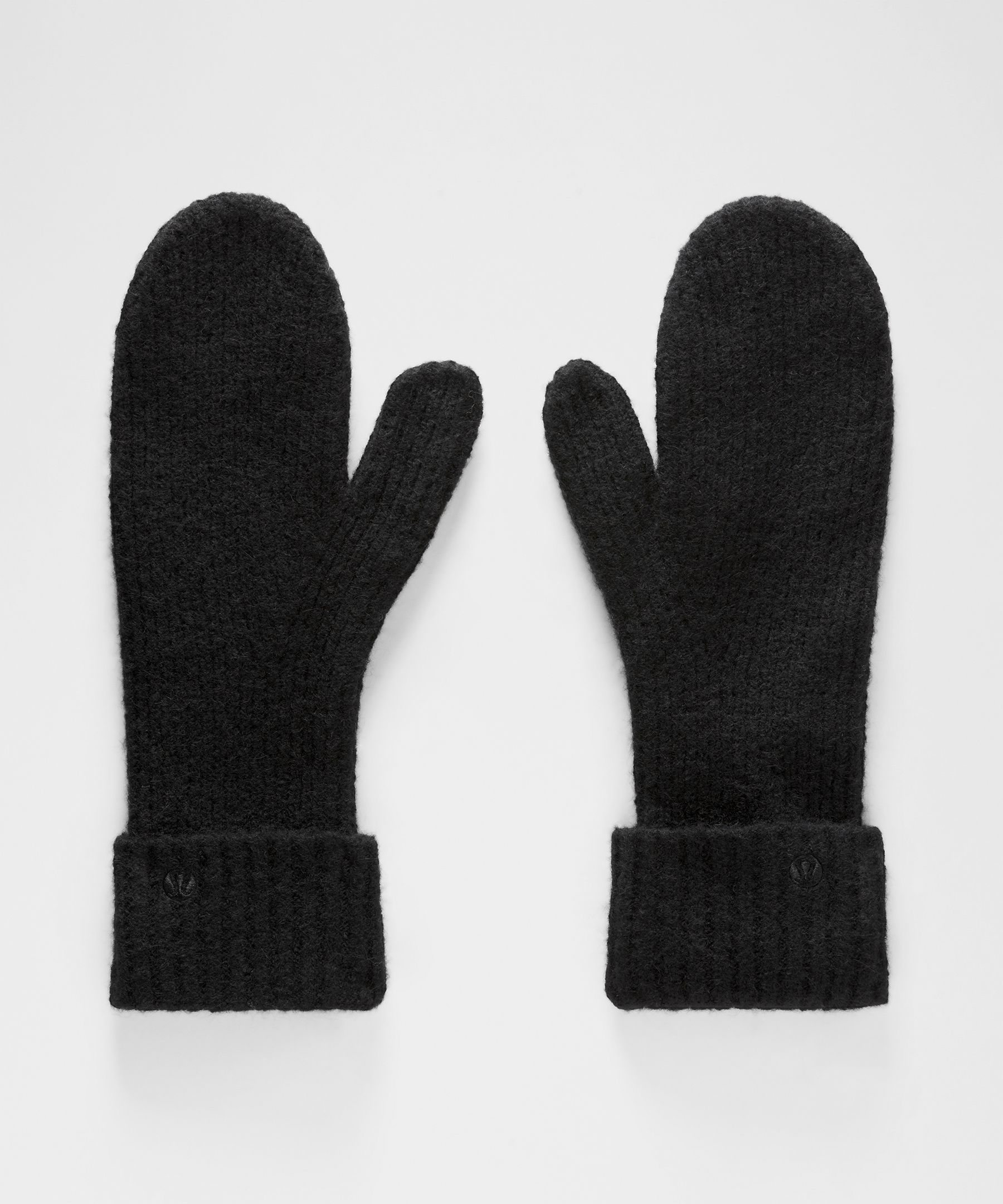 Ribbed-Knit Wide-Cuff Mittens