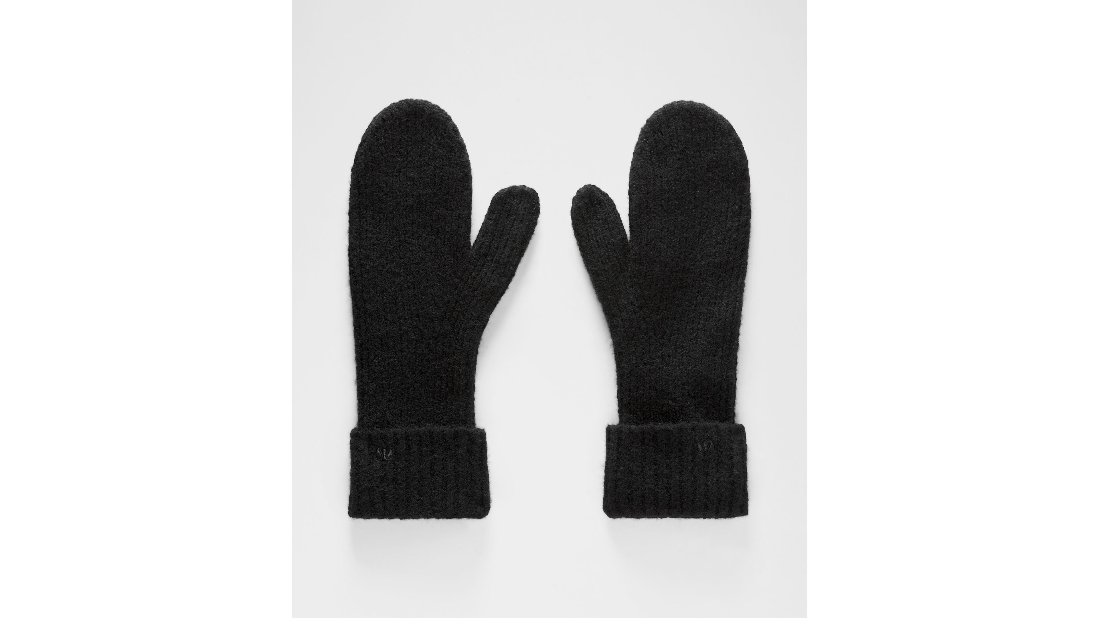 Ribbed-Knit Wide-Cuff Mittens