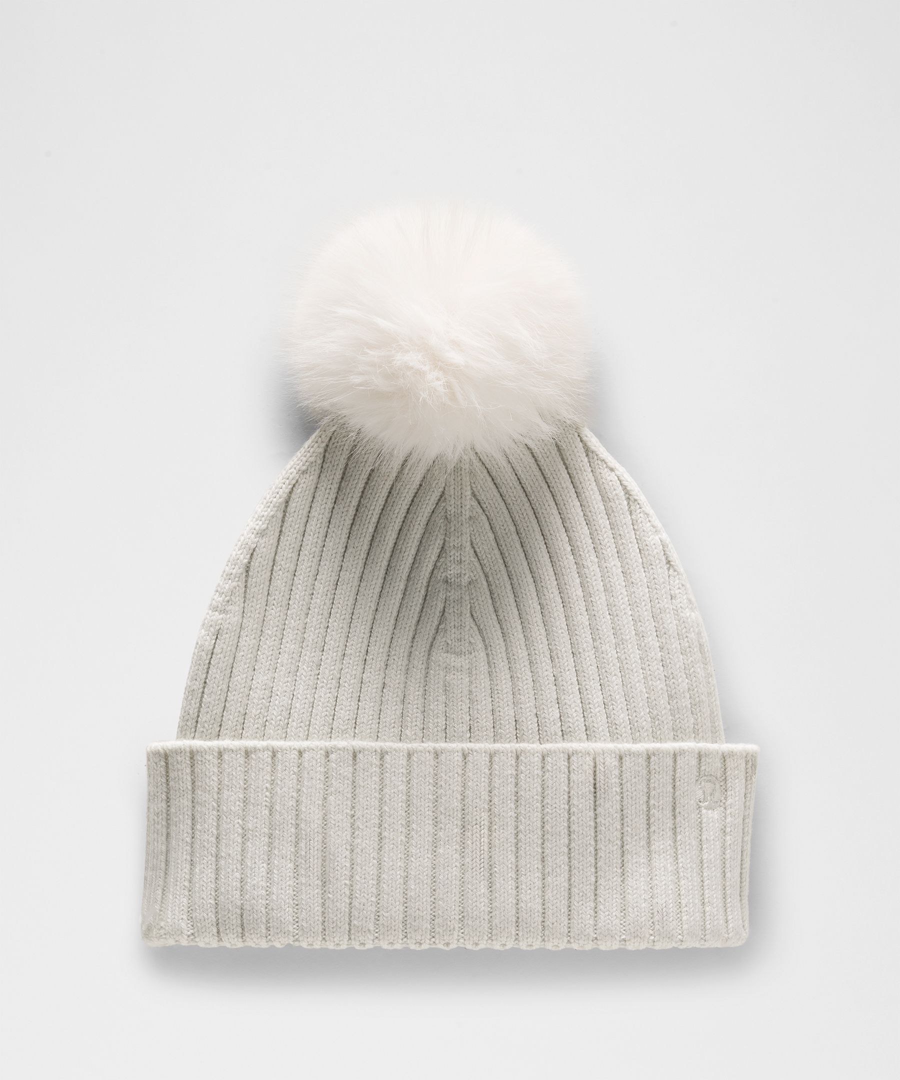 Merino Wool-Blend Ribbed-Knit Pom Beanie